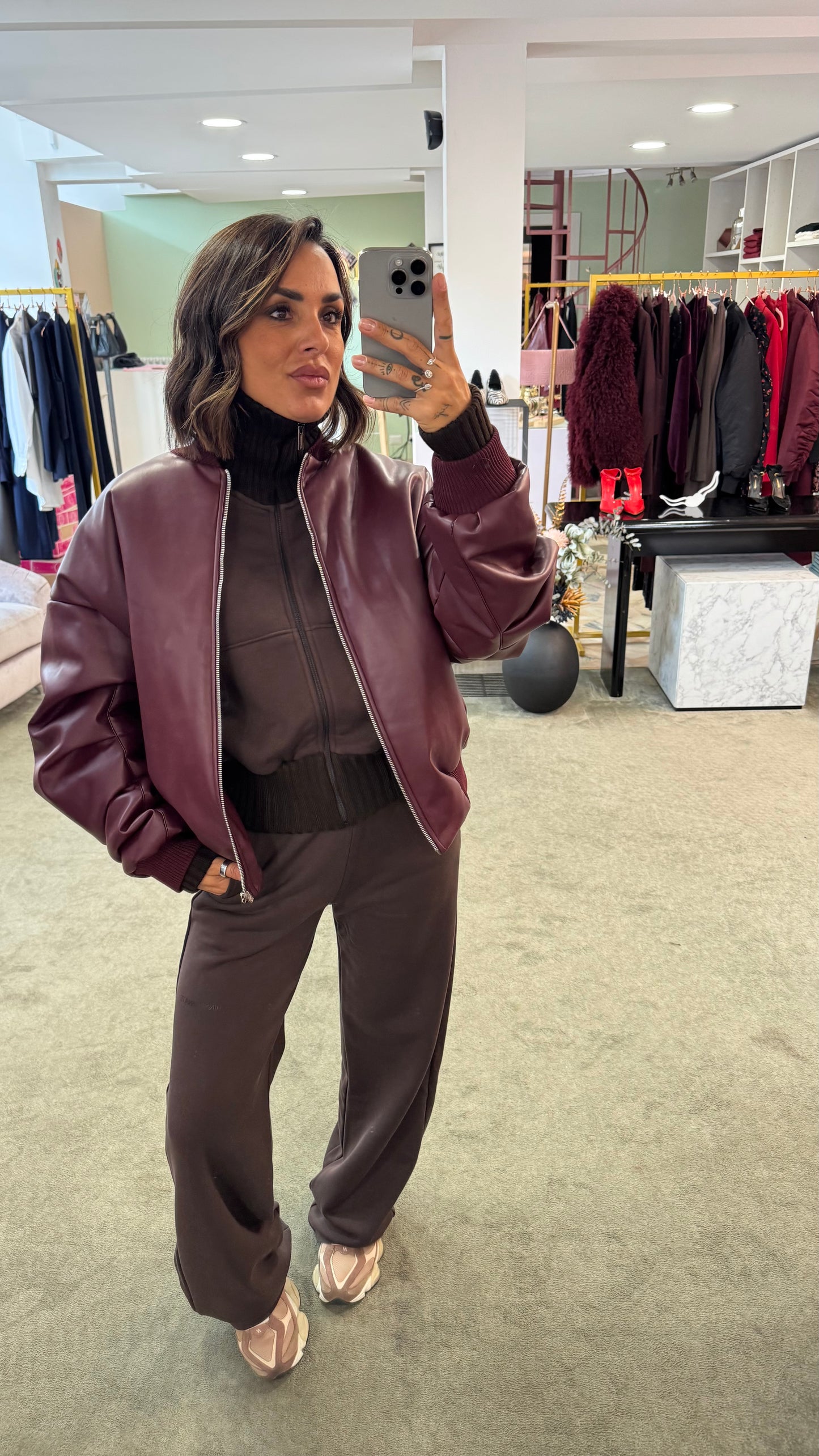 Bomber over bordeaux ecopelle ks