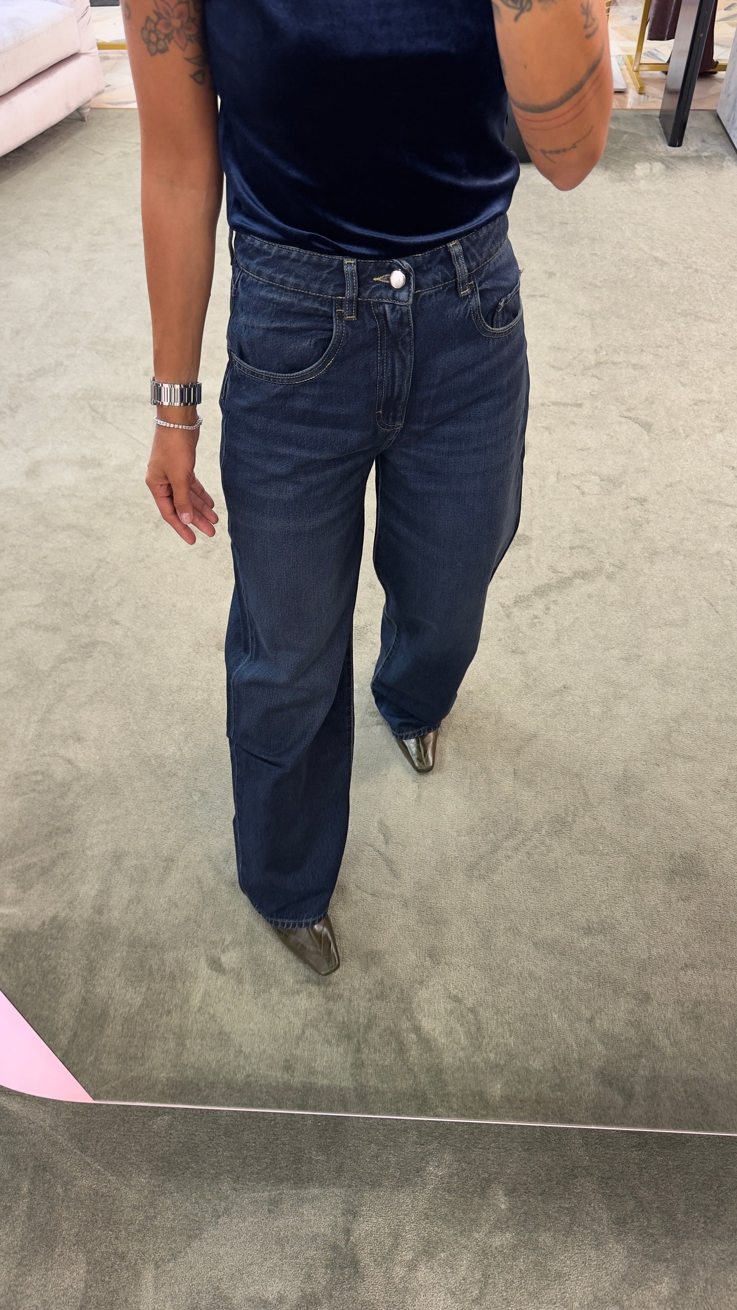 Jeans poppy dusty blue Icon