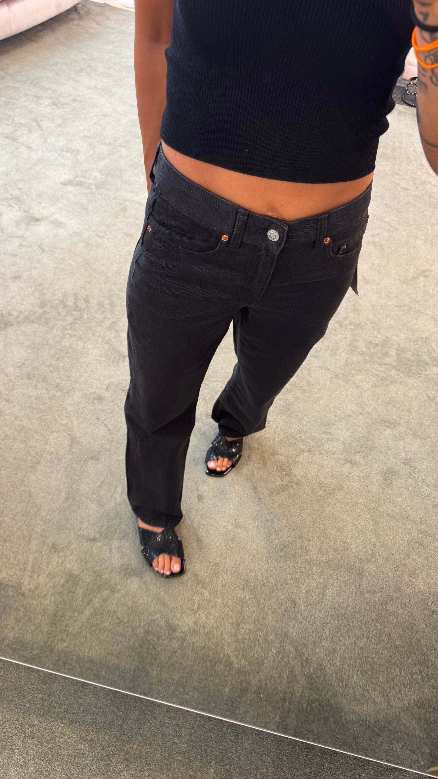 Jeans seville nero straight jx
