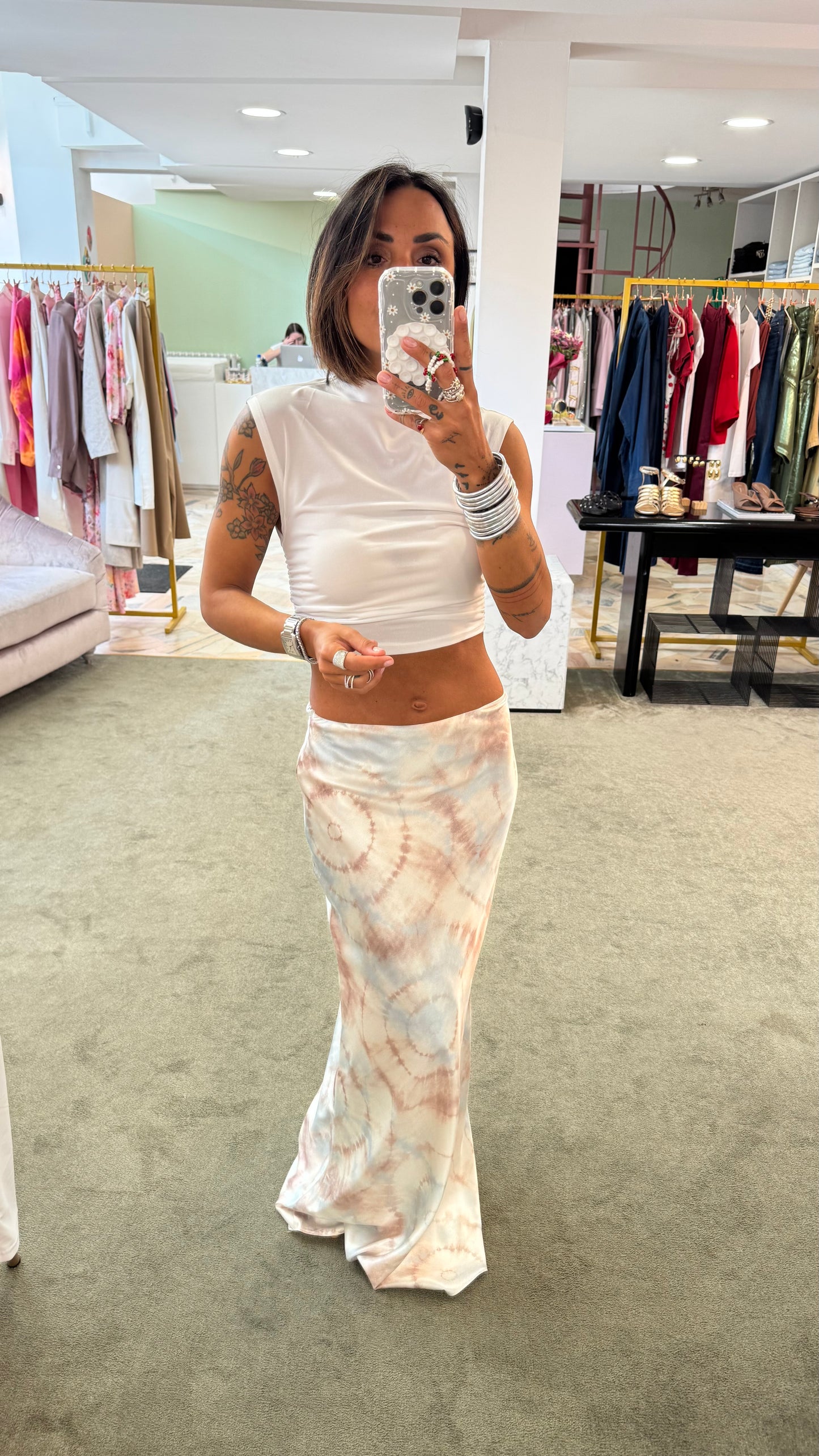 Top kylie bianco in lycra gl