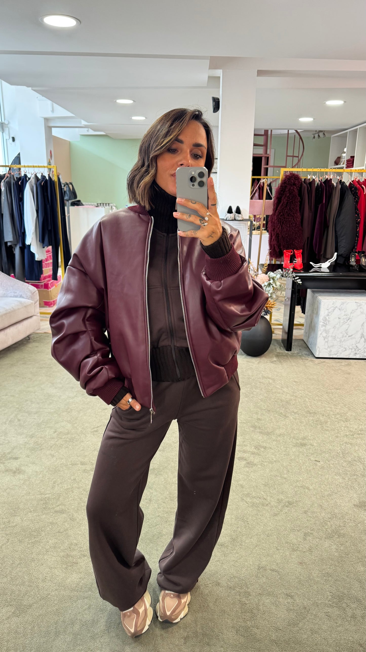 Bomber over bordeaux ecopelle ks