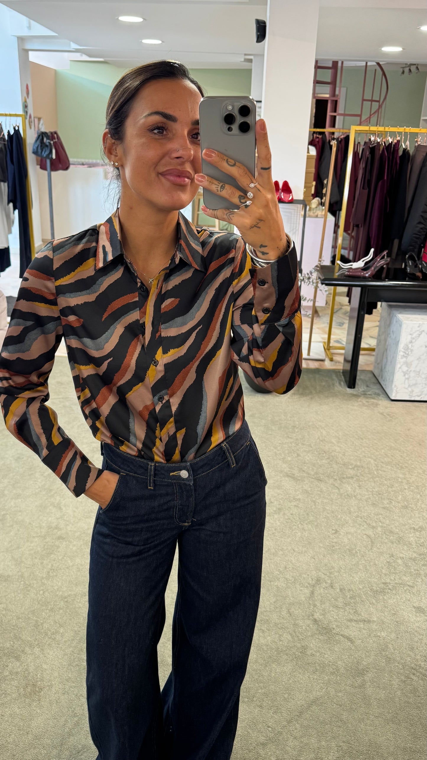 Camicia zebrata multicolor ay