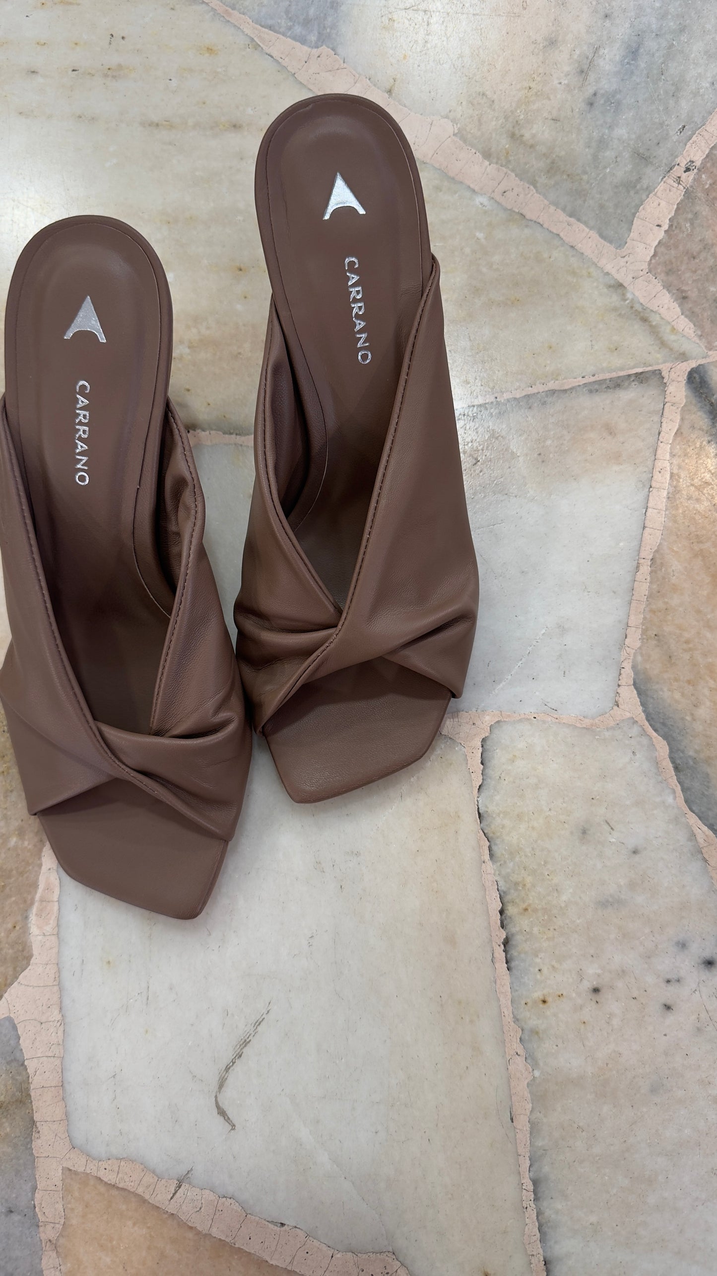 Ciabattina mules mocha nodo