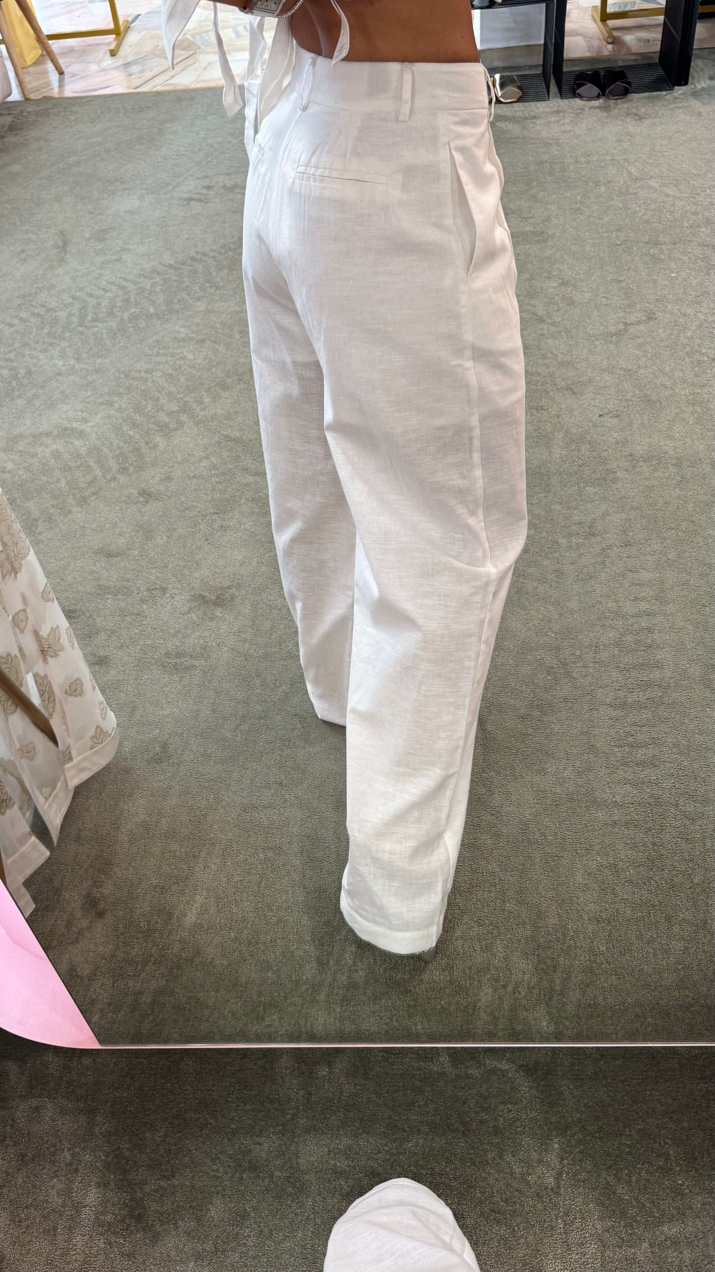 Set bianco gilet e pantaloni gl