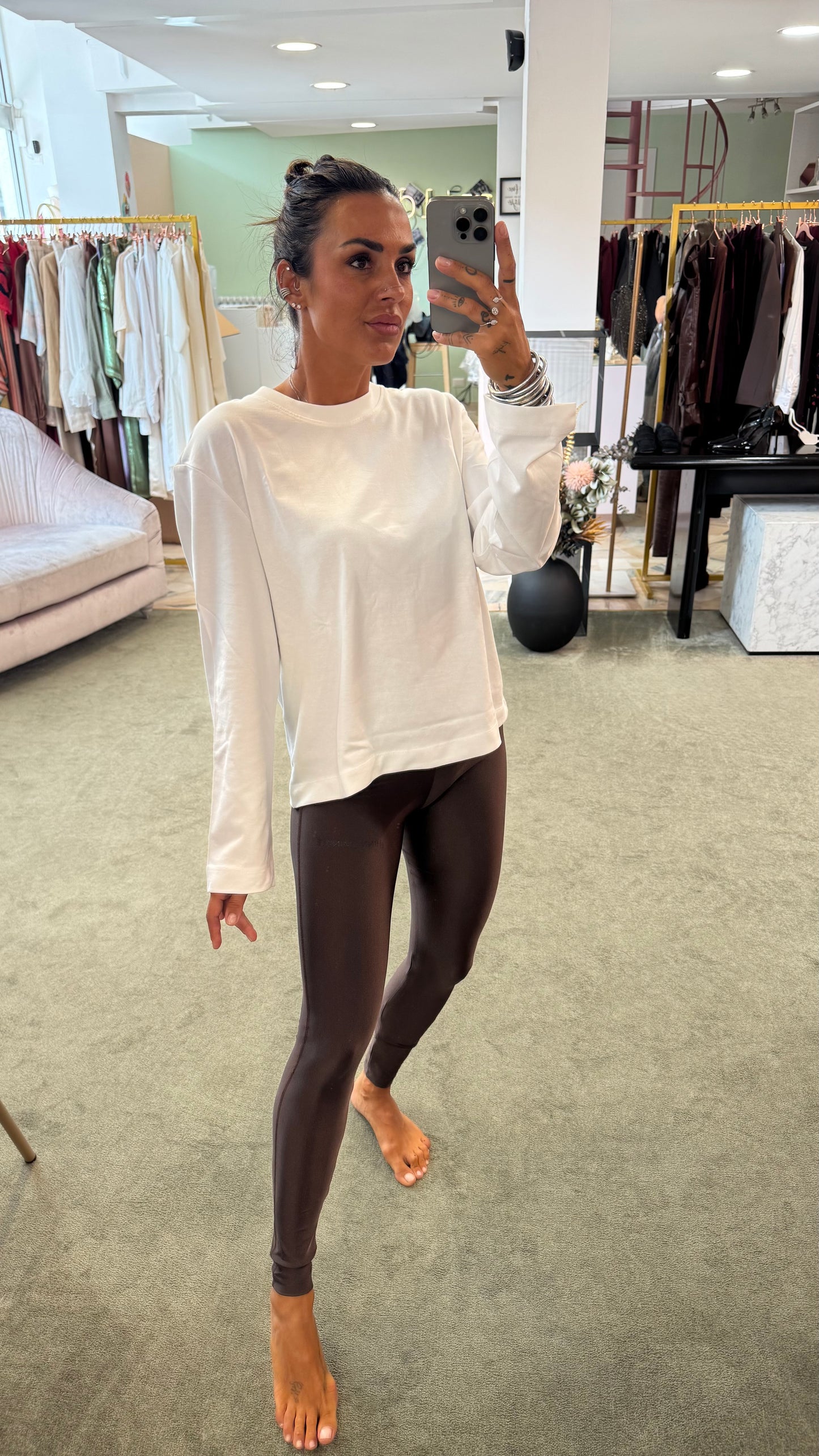 Leggings cioccolato in lycra Hinnominate