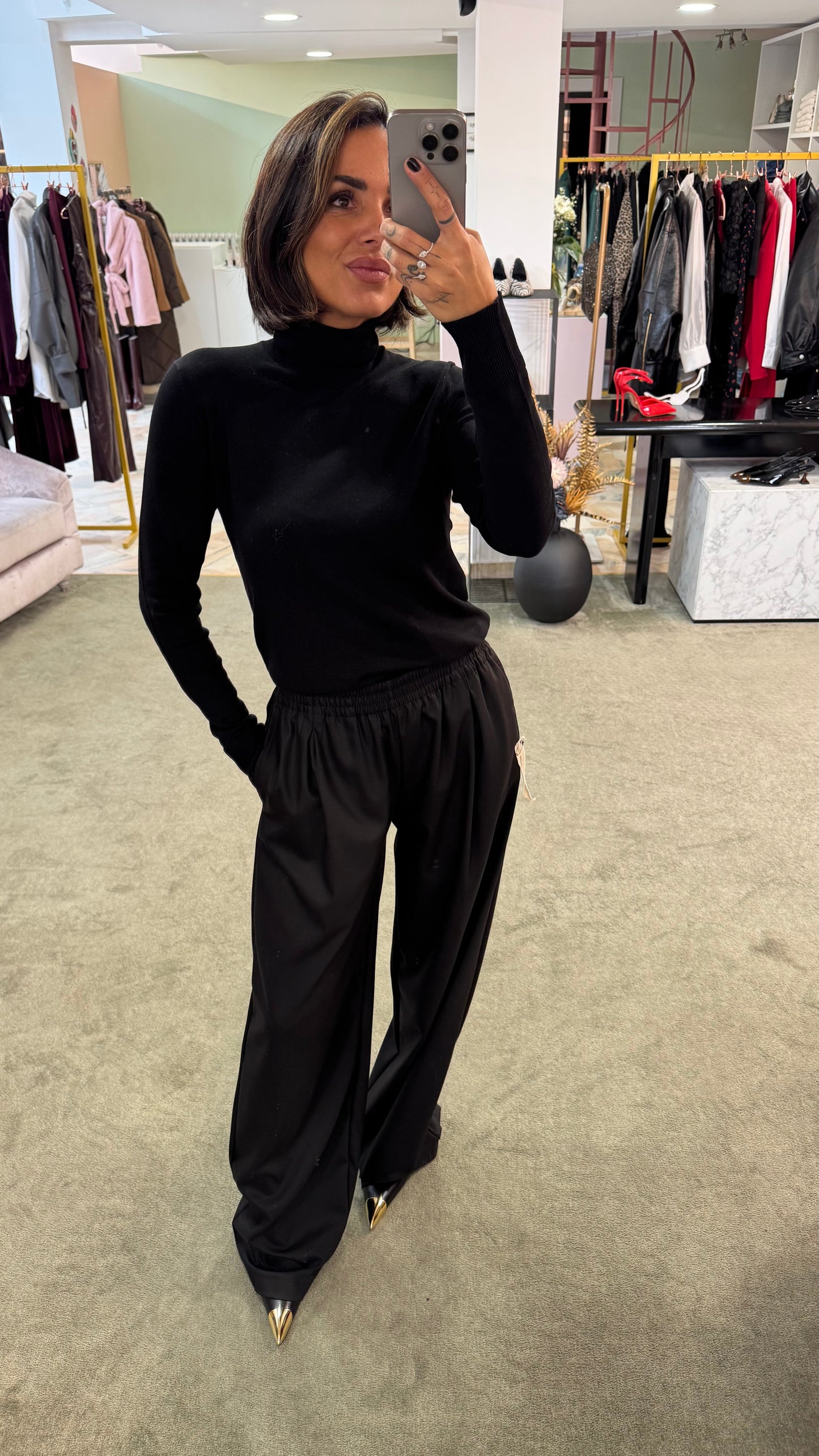 Pantaloni amie MAR DE MARGARITAS nero