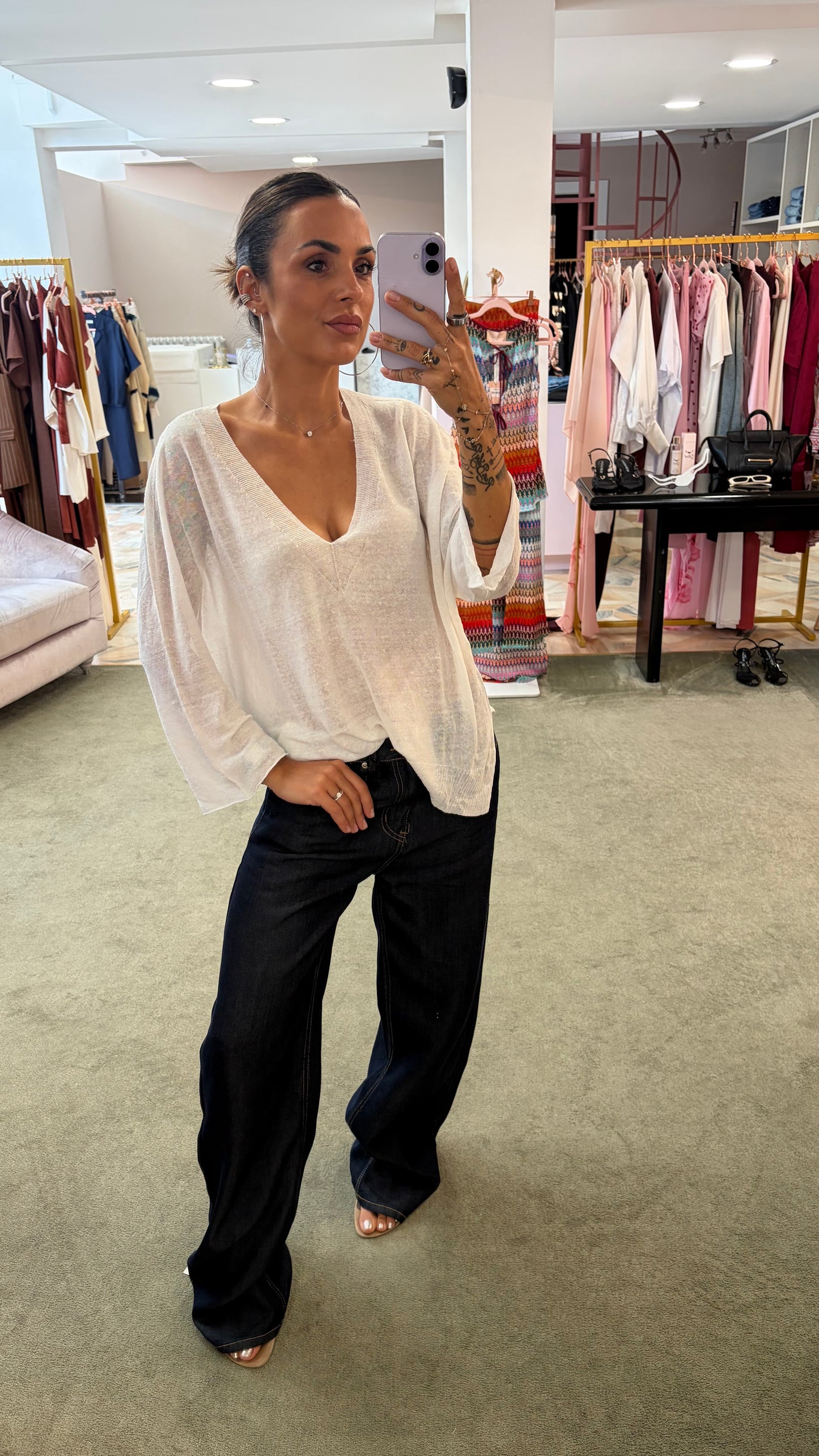 Jeans denim scuro tela leggera gl