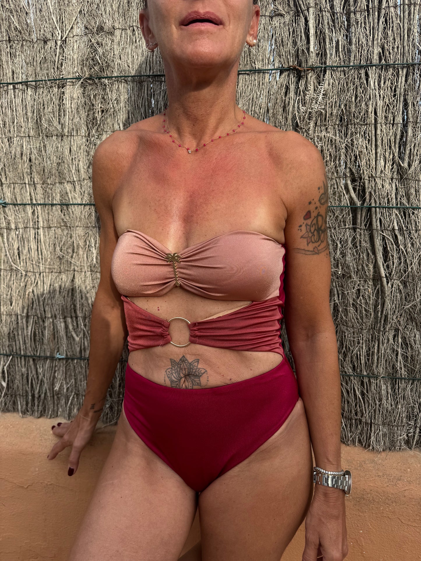 Costume intero rosa degradè Cotazur