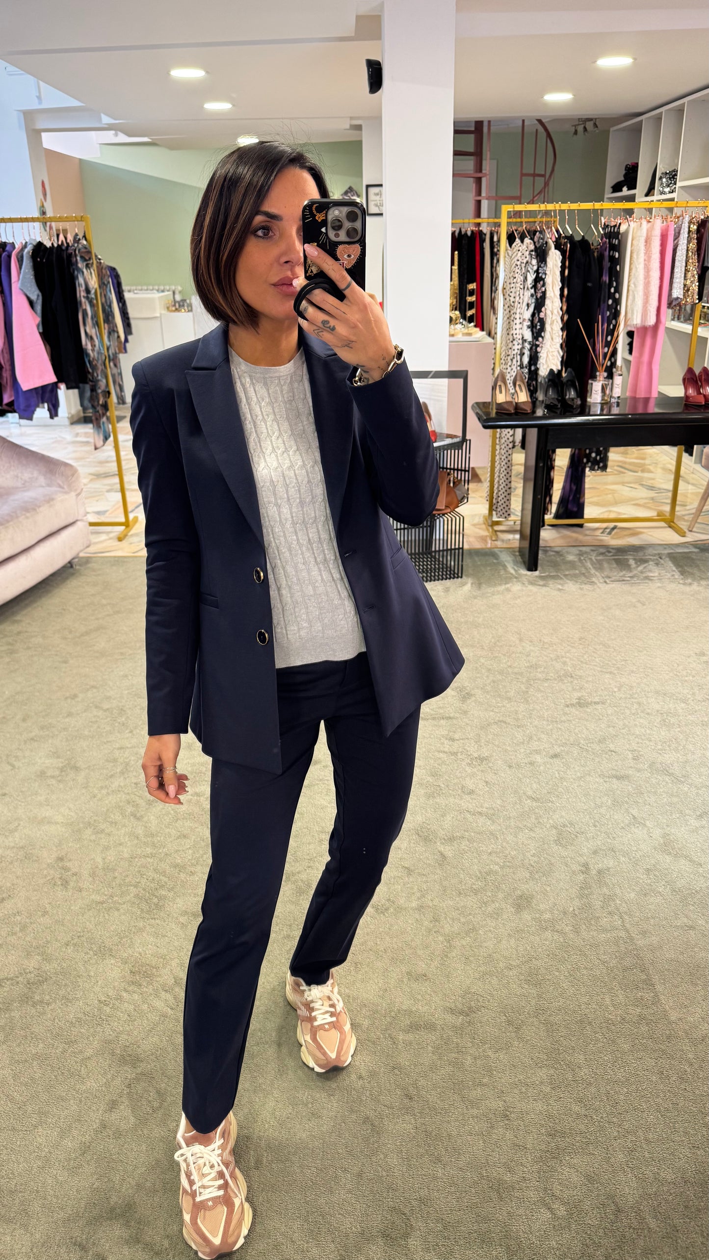 Blazer blu notte slim due bottoni fr
