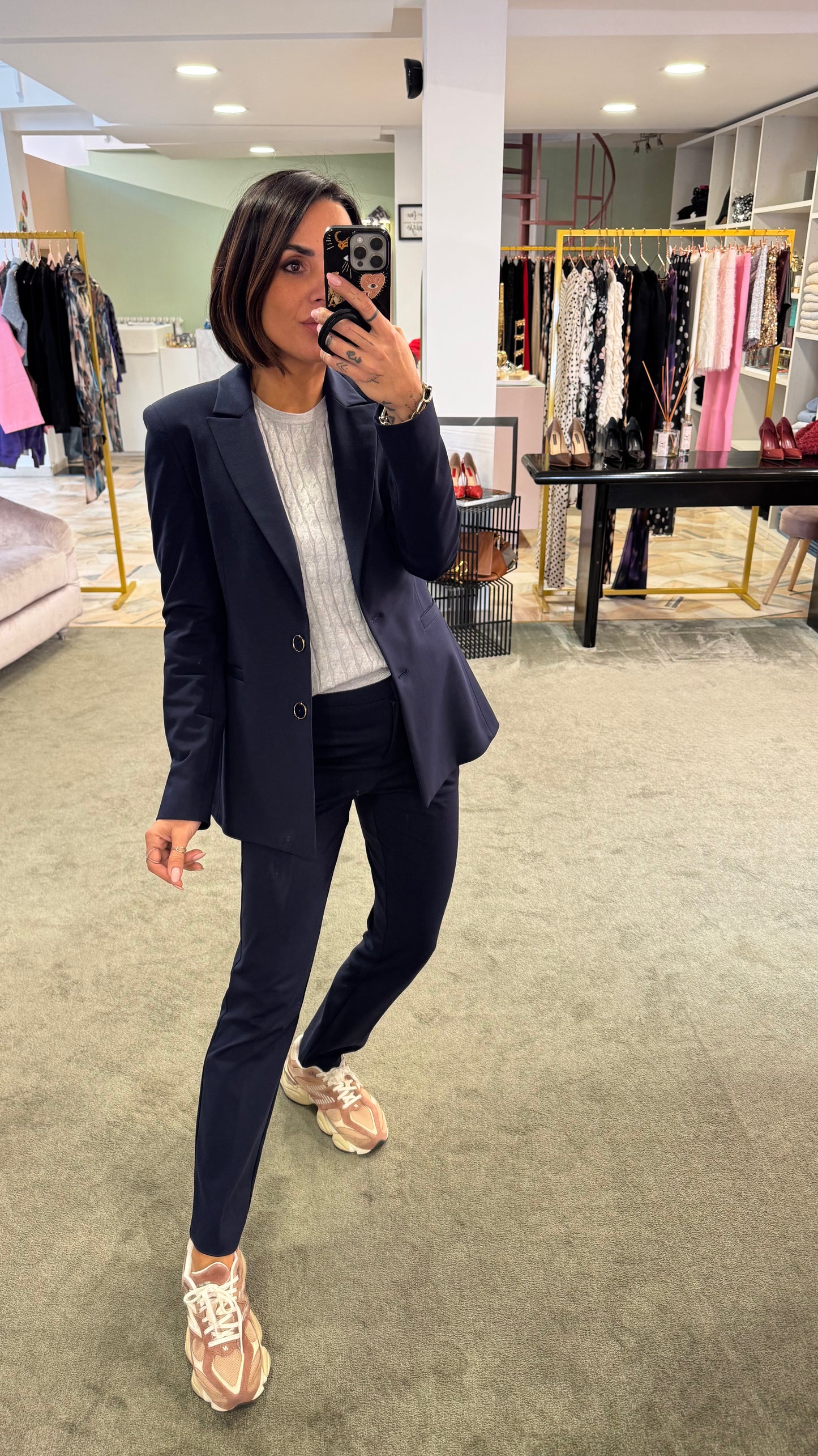 Blazer blu notte slim due bottoni fr