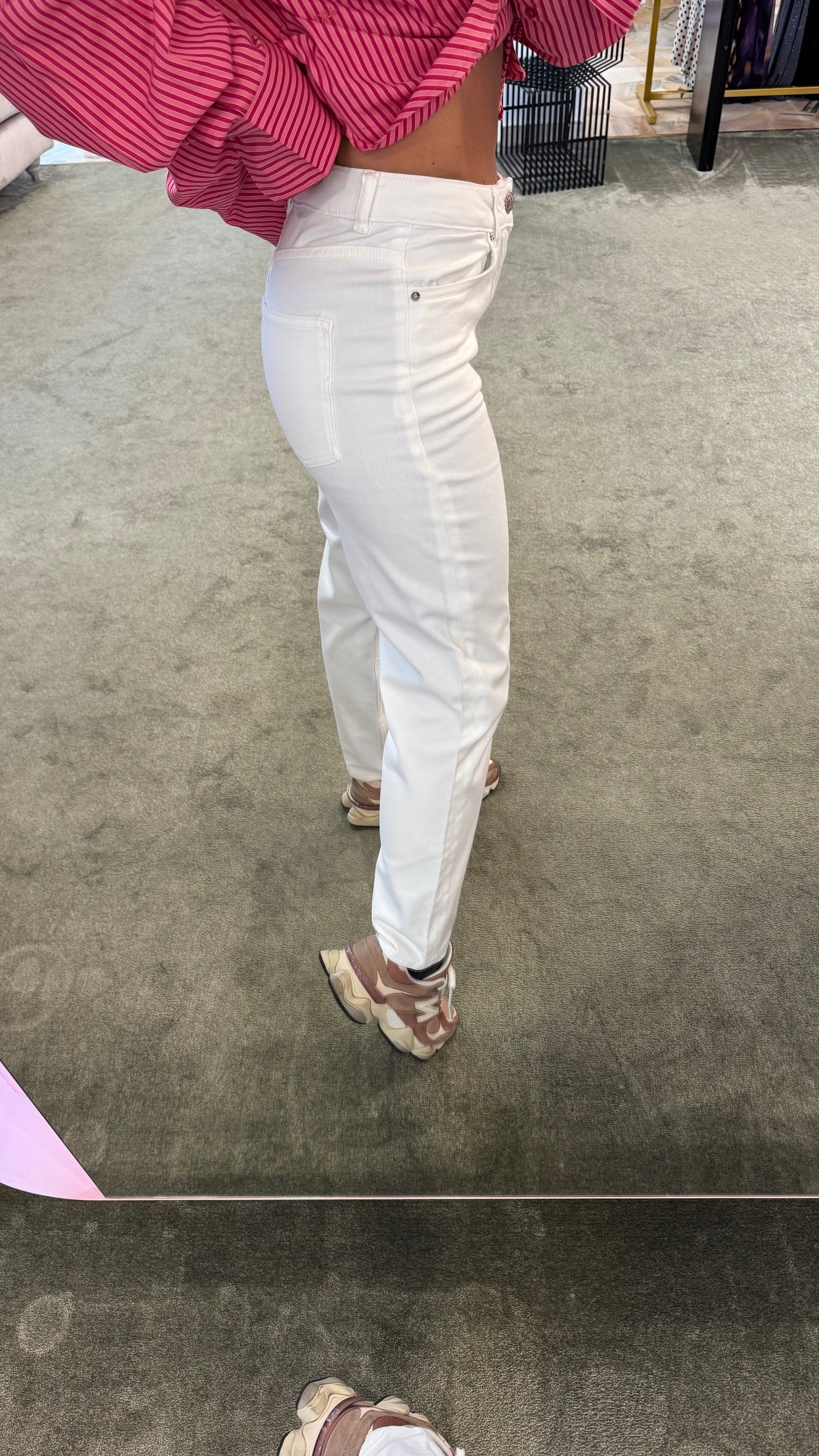 Jeans straight bianco fr
