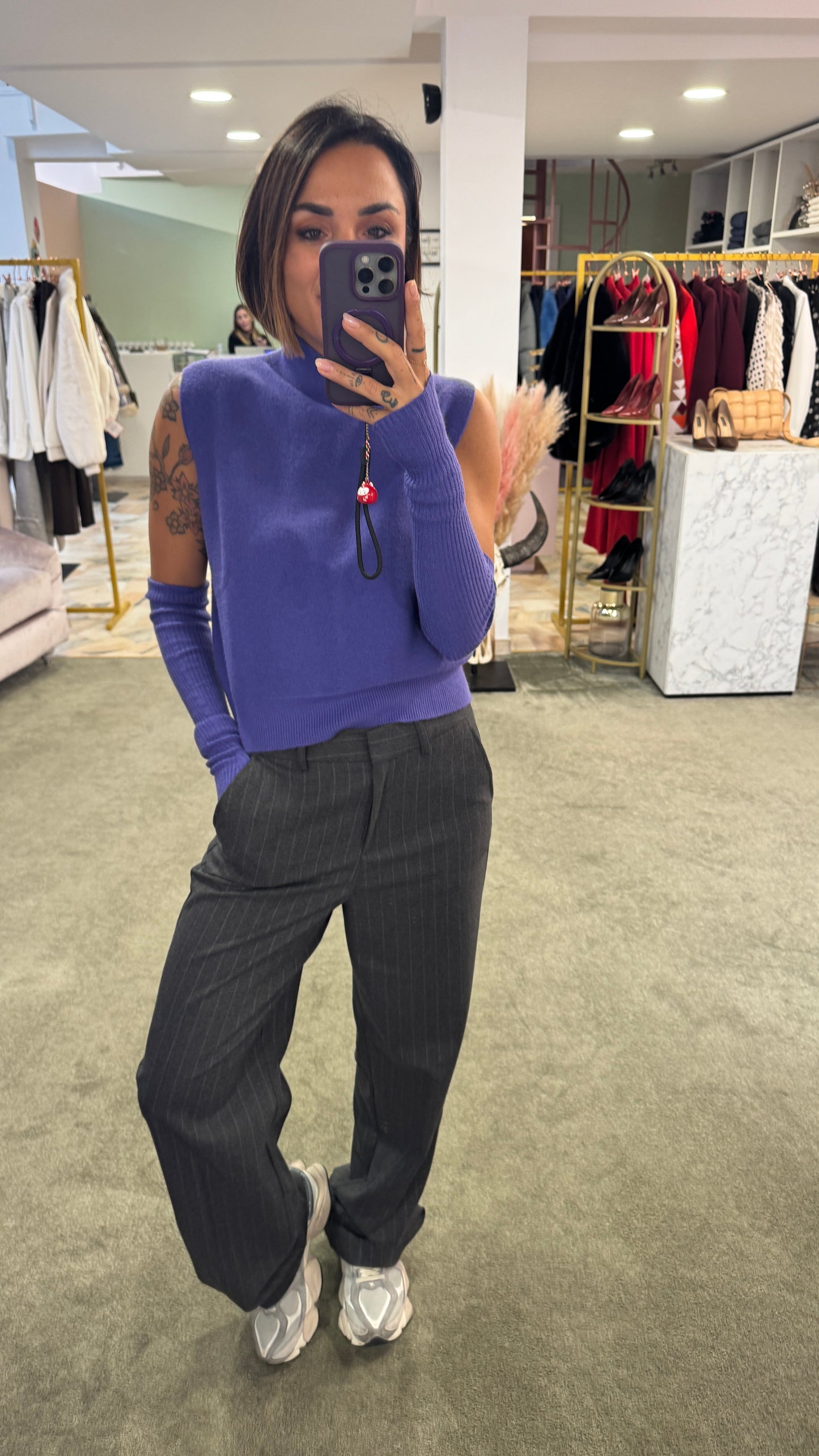 Manicotti a costine viola