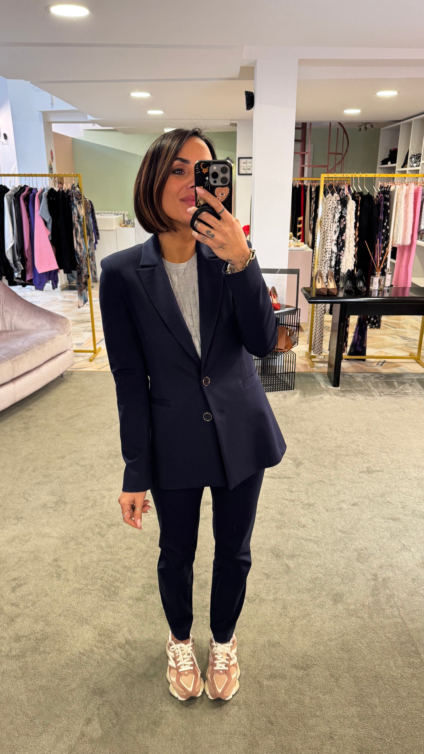 Blazer blu notte slim due bottoni fr