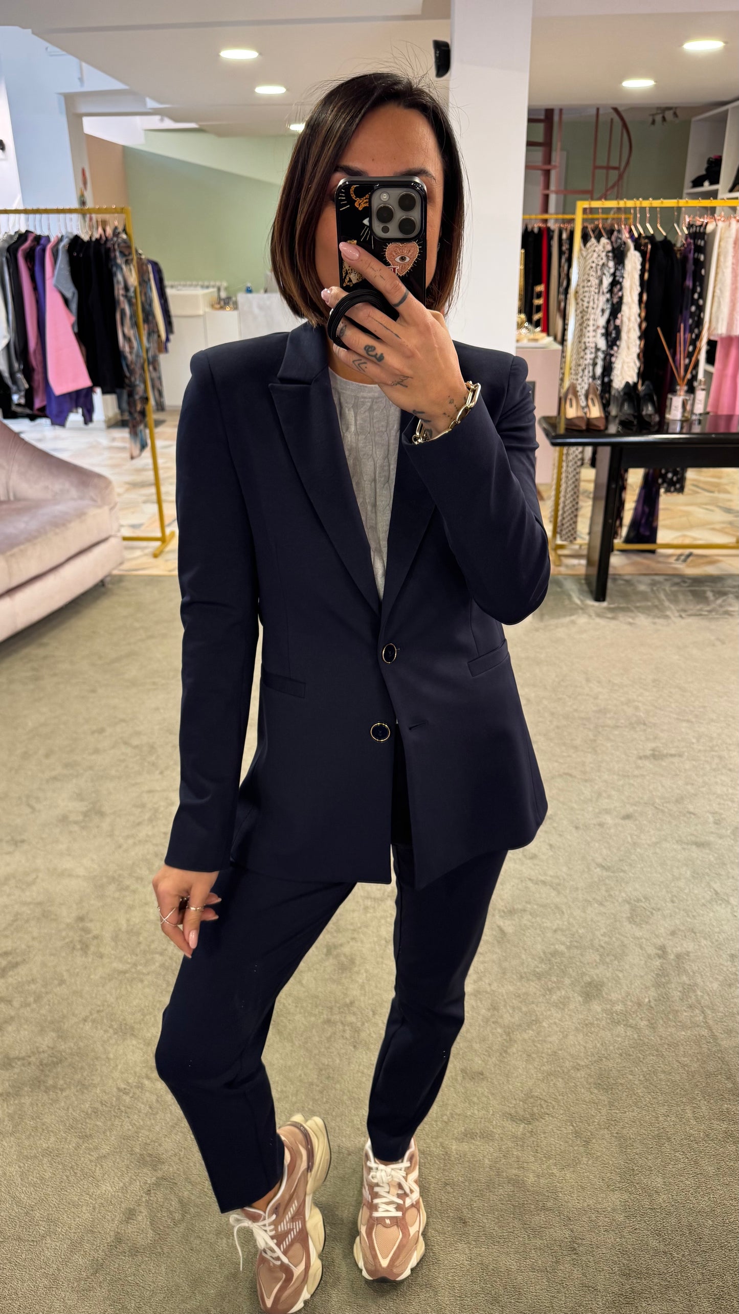 Blazer blu notte slim due bottoni fr