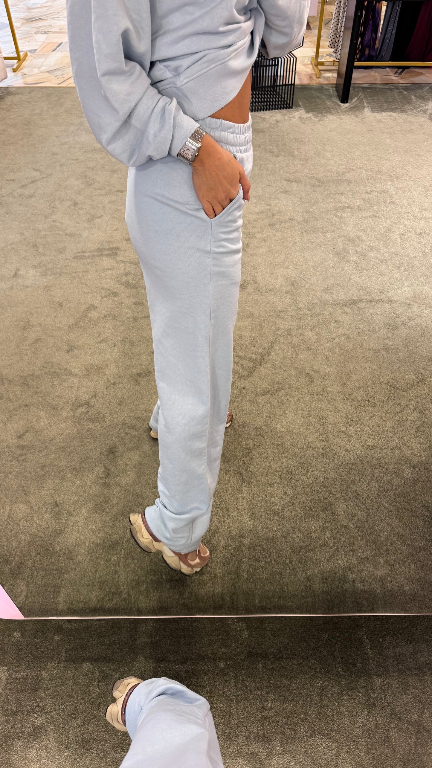 Joggers azzurri wide leg jx
