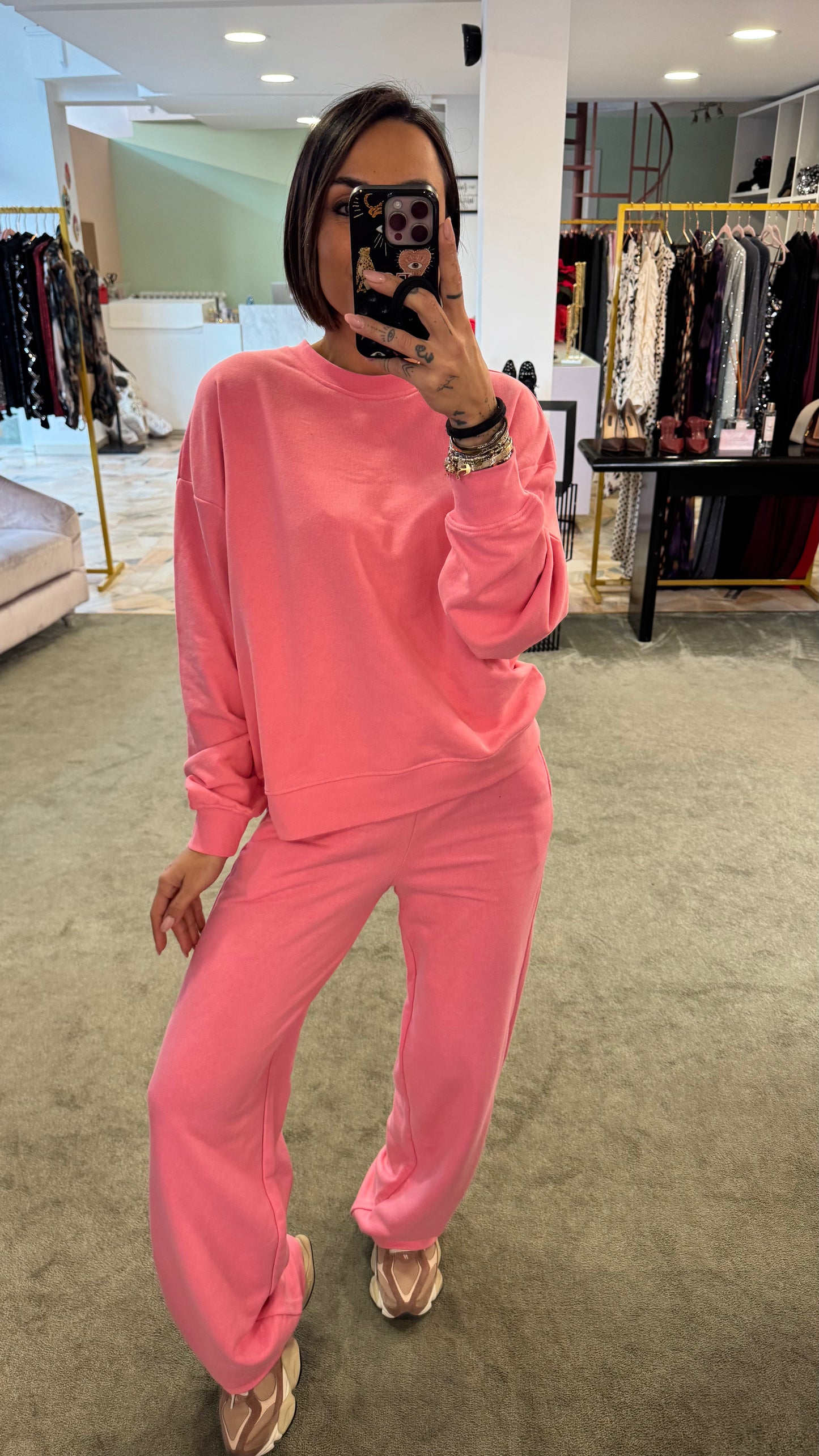 Joggers rosa big babol wide leg jx
