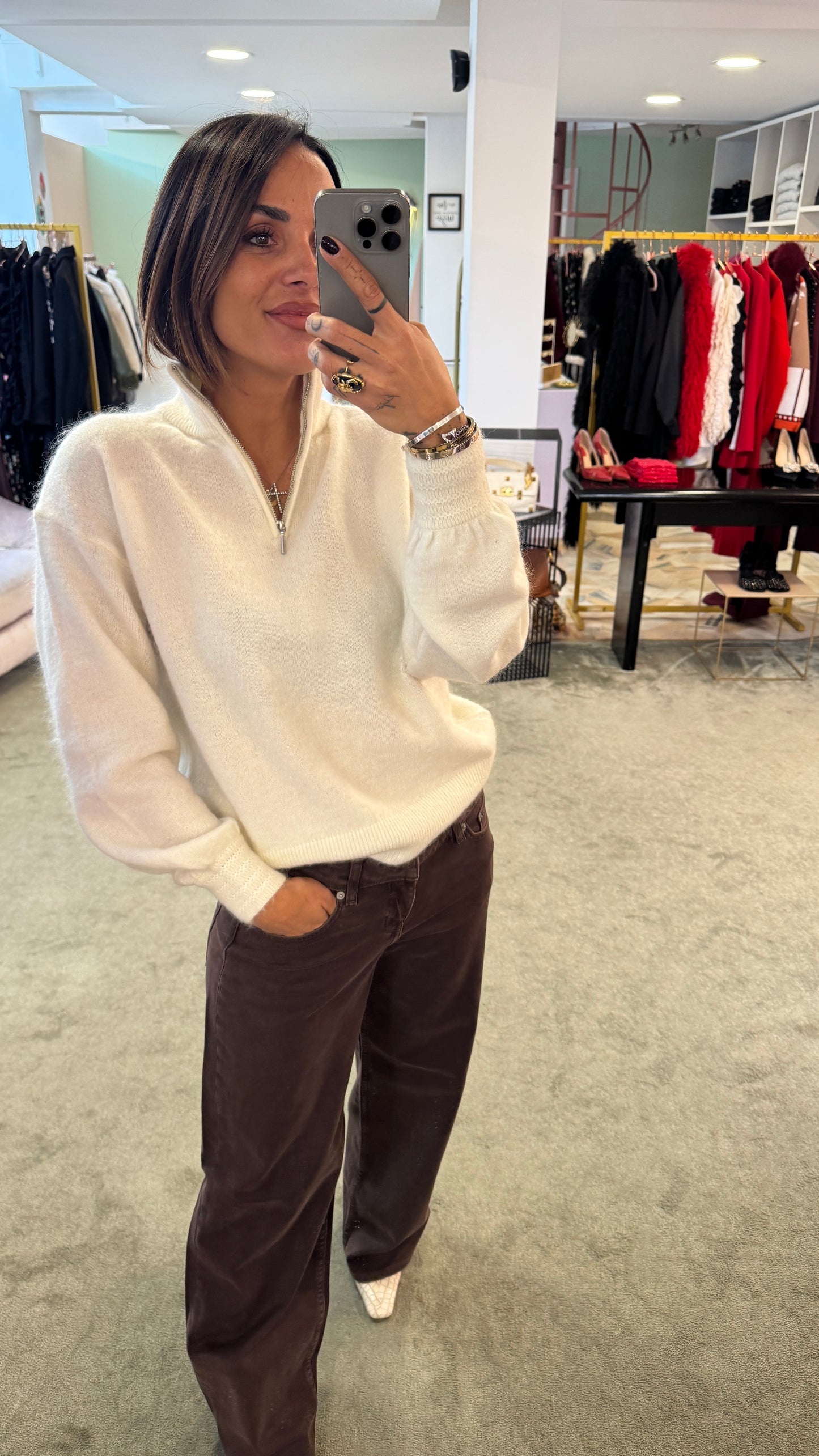 Jeans tokyo wideleg vita bassa cioccolato