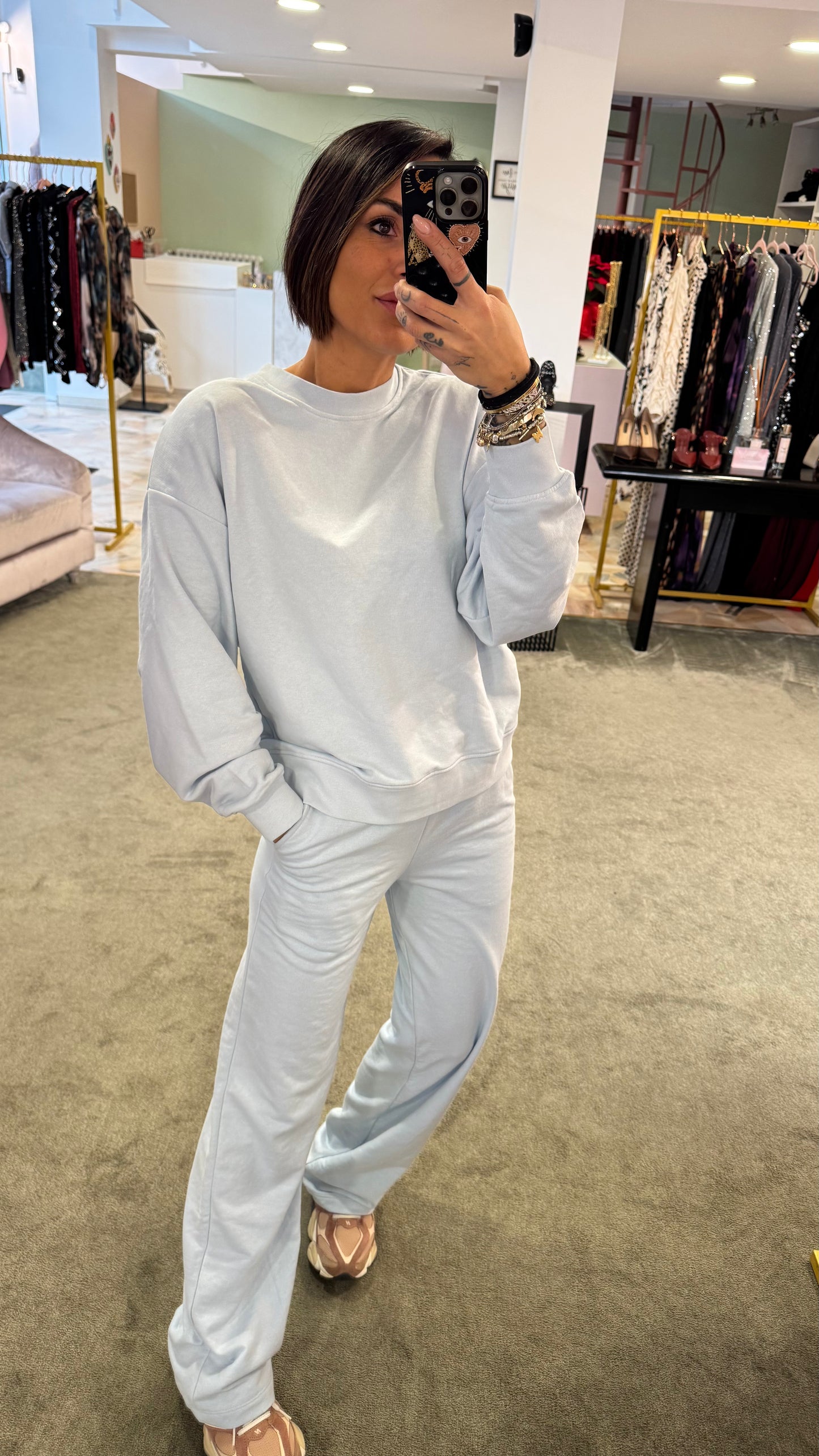 Joggers azzurri wide leg jx