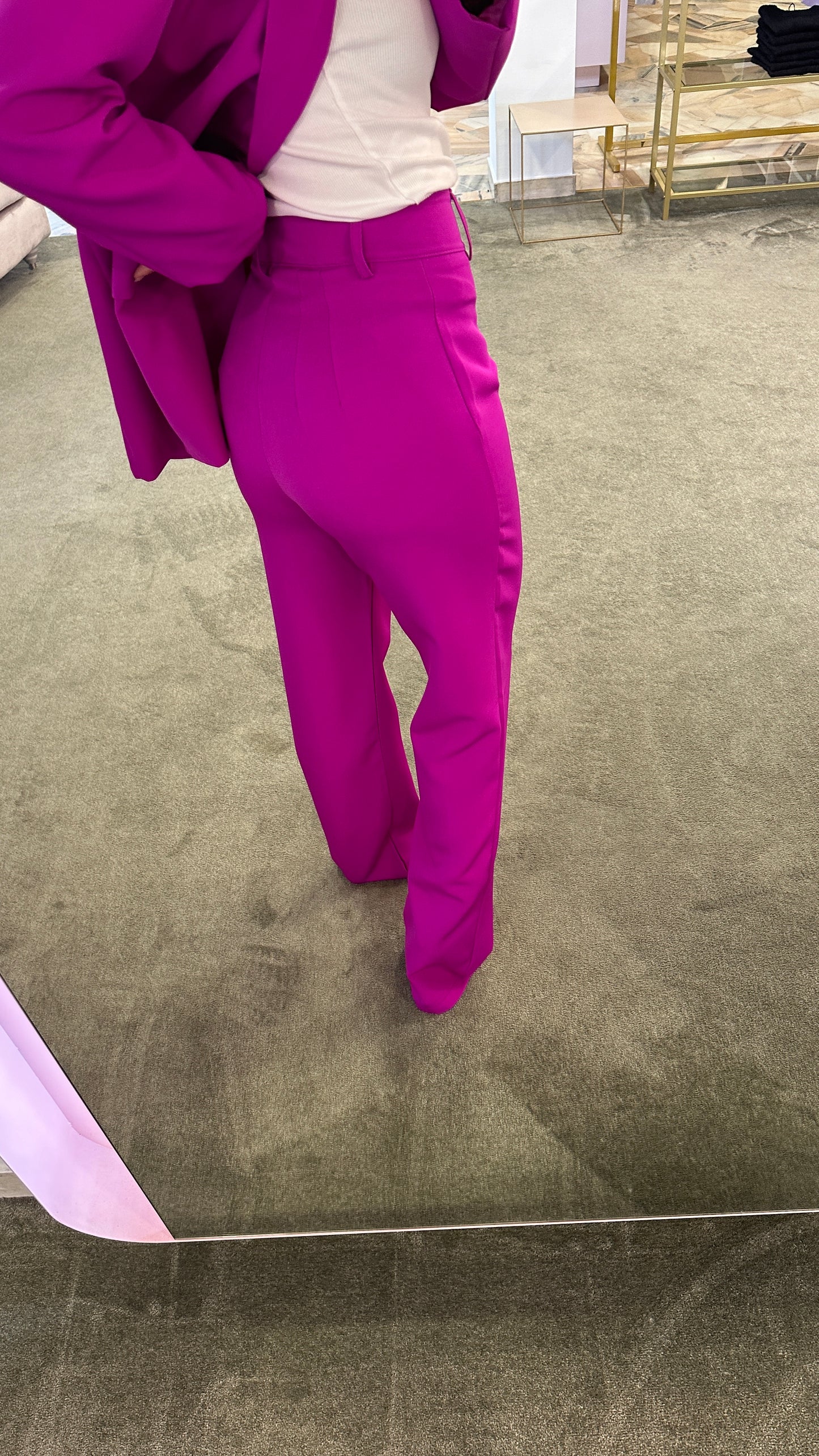Pantaloni dritti plume