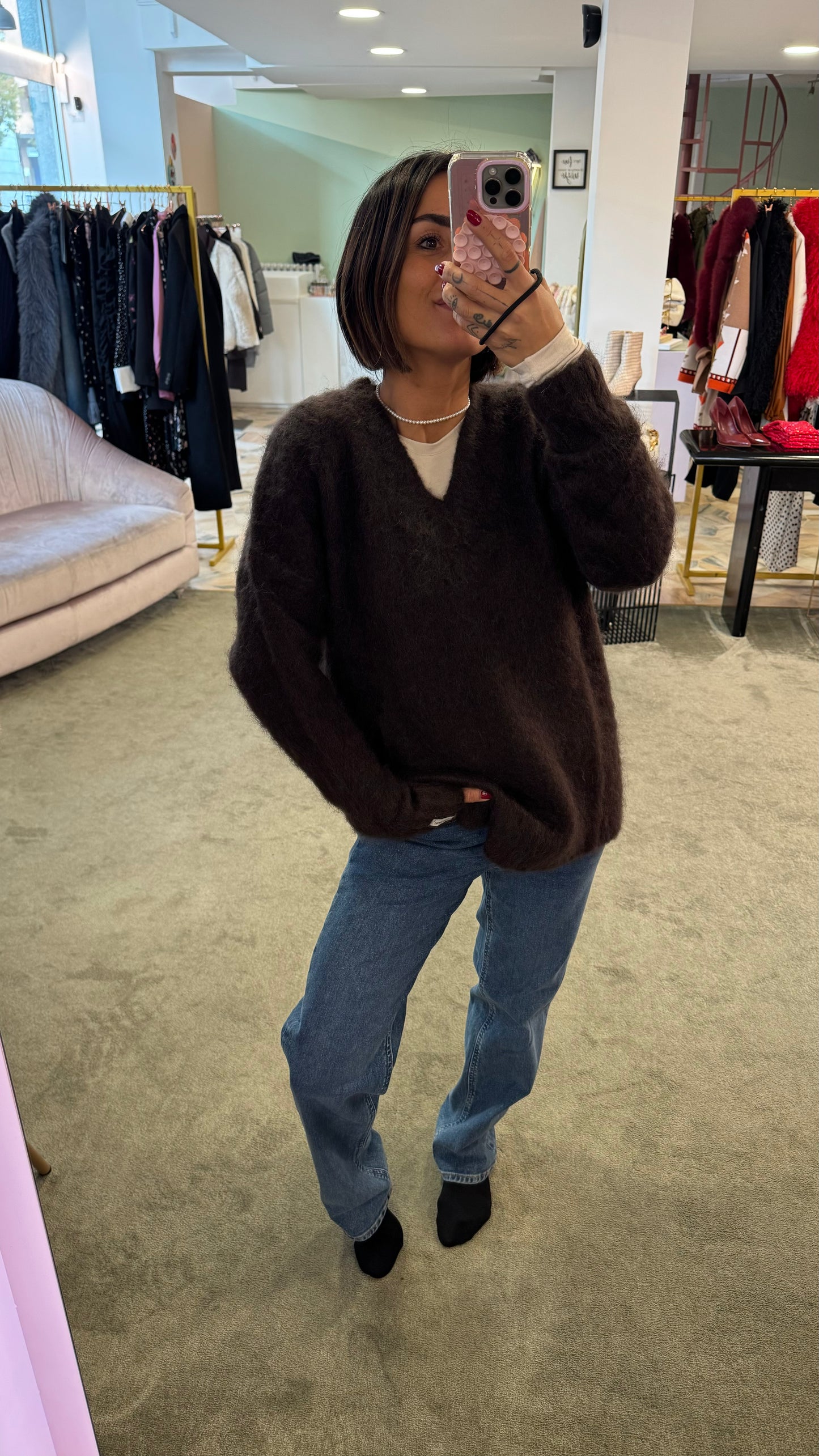 Jeans loose denim medio