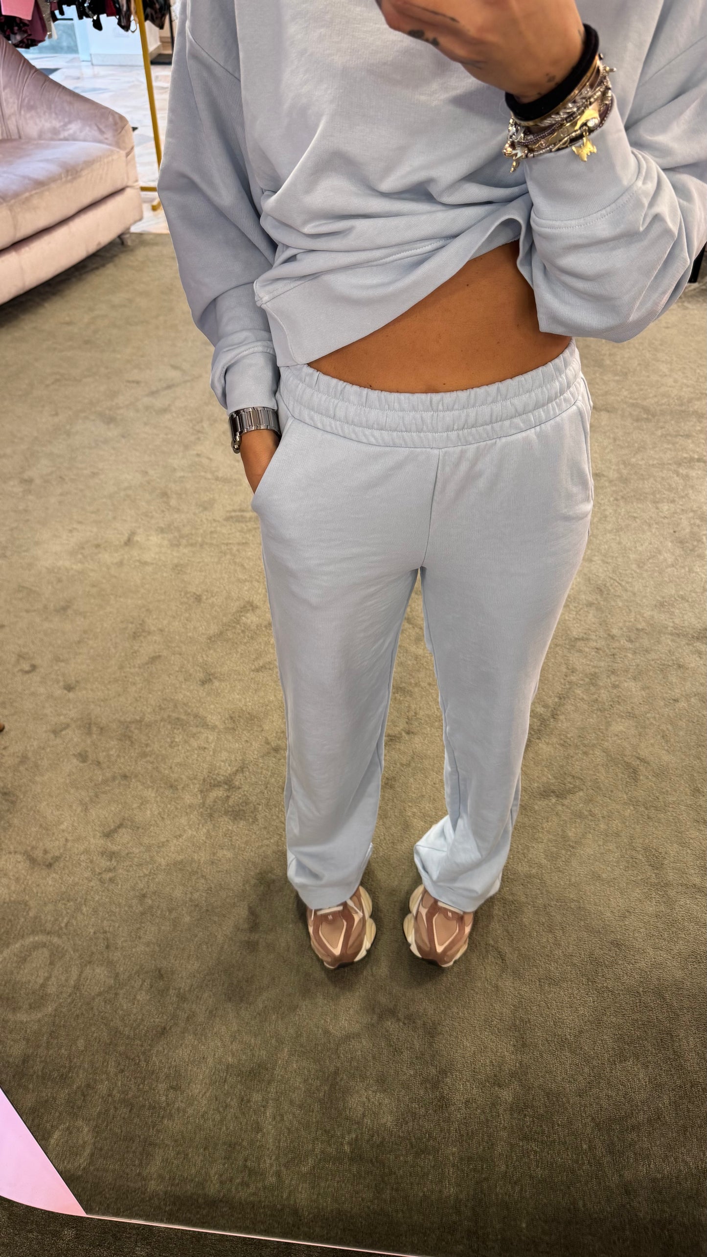 Joggers azzurri wide leg jx