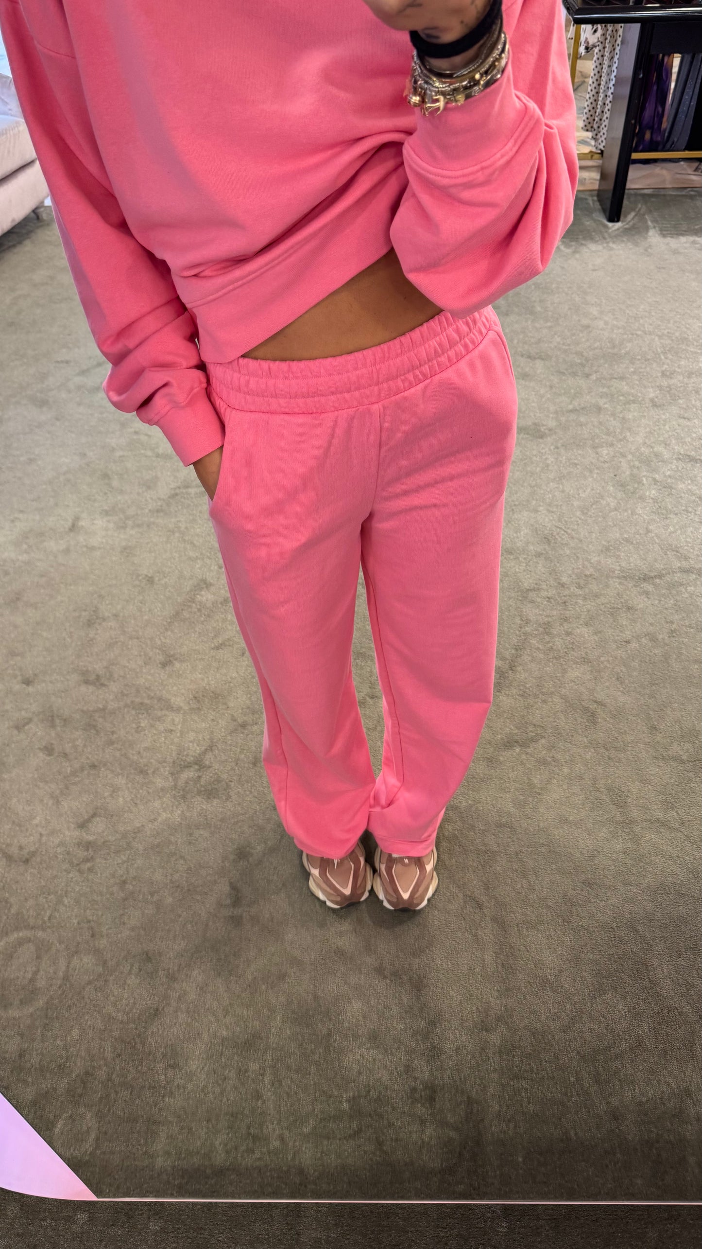 Joggers rosa big babol wide leg jx