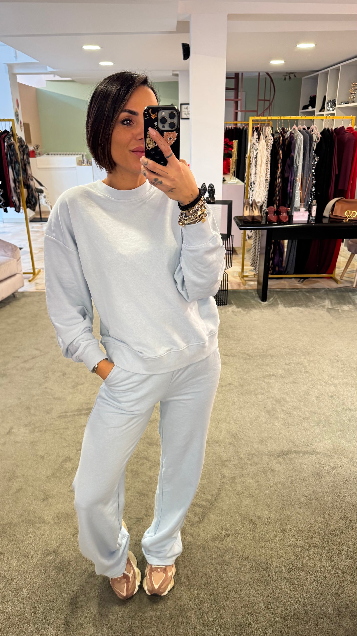 Joggers azzurri wide leg jx
