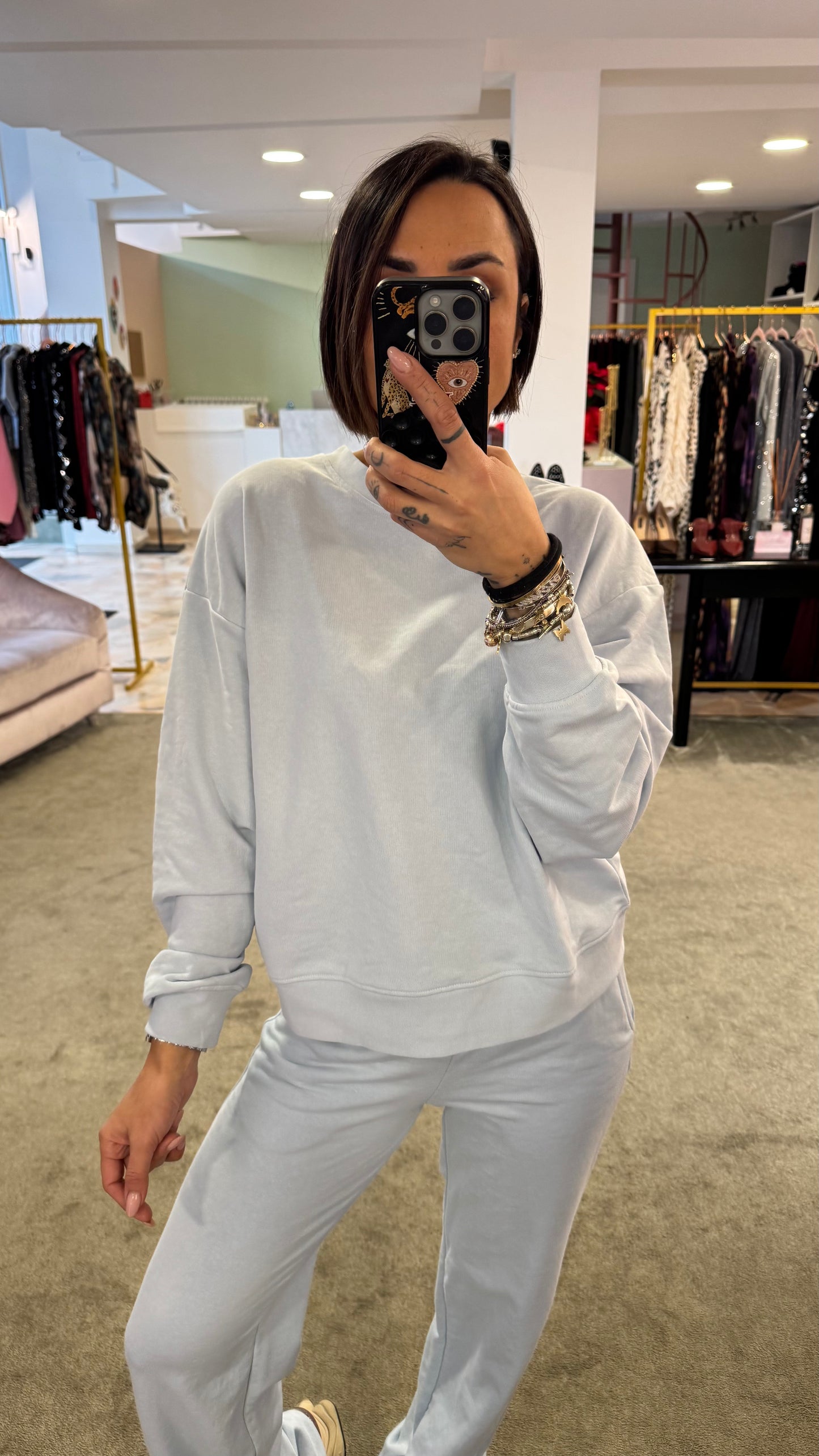 Joggers azzurri wide leg jx