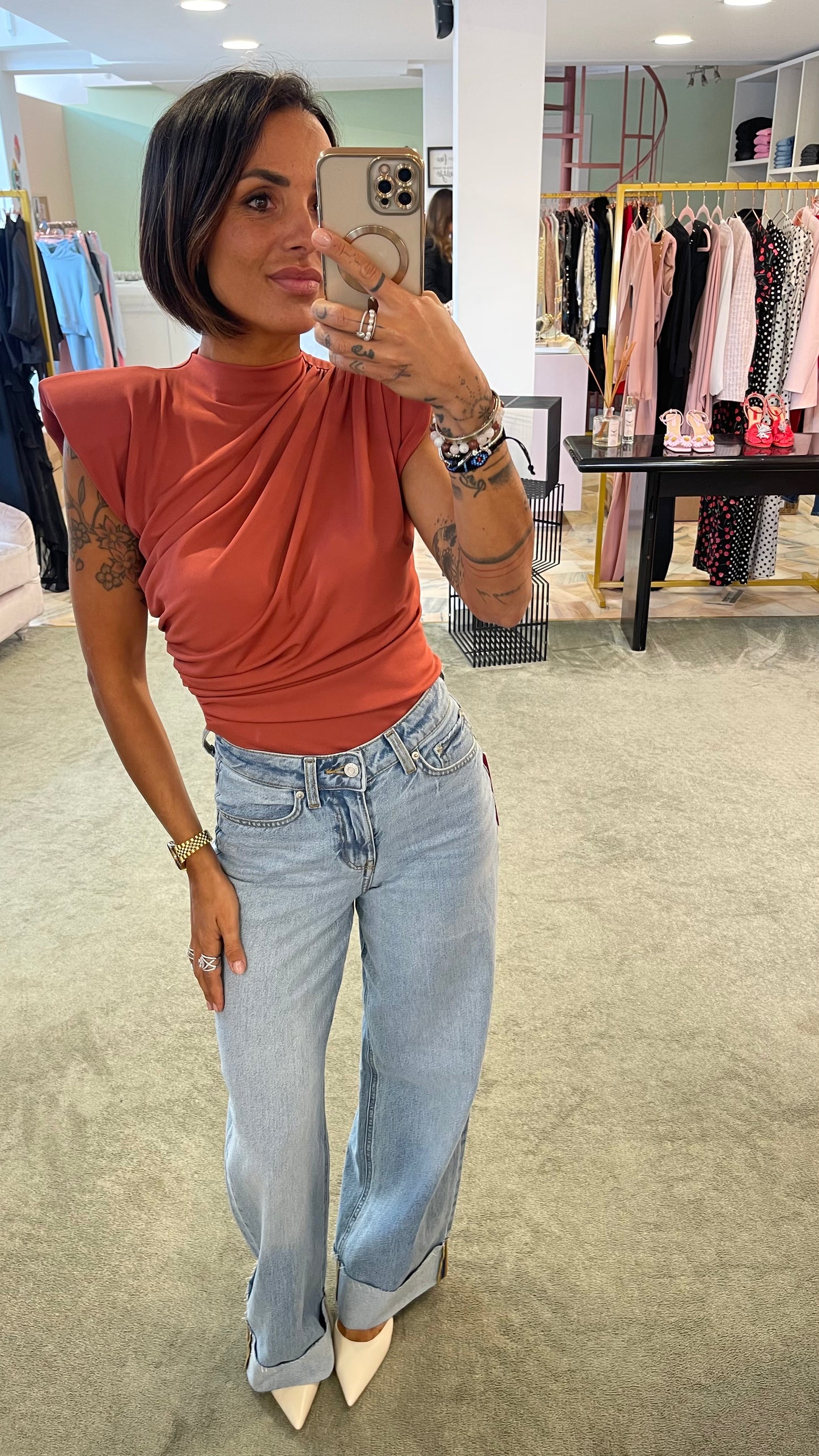 Jeans tokyo wideleg con risvolto jx