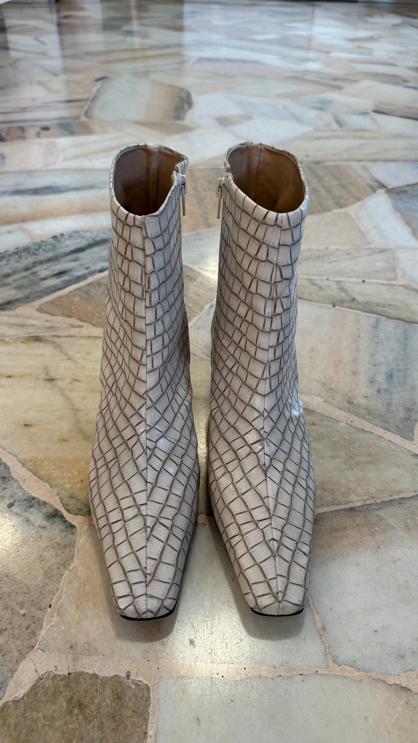 Stivaletto crocco panna