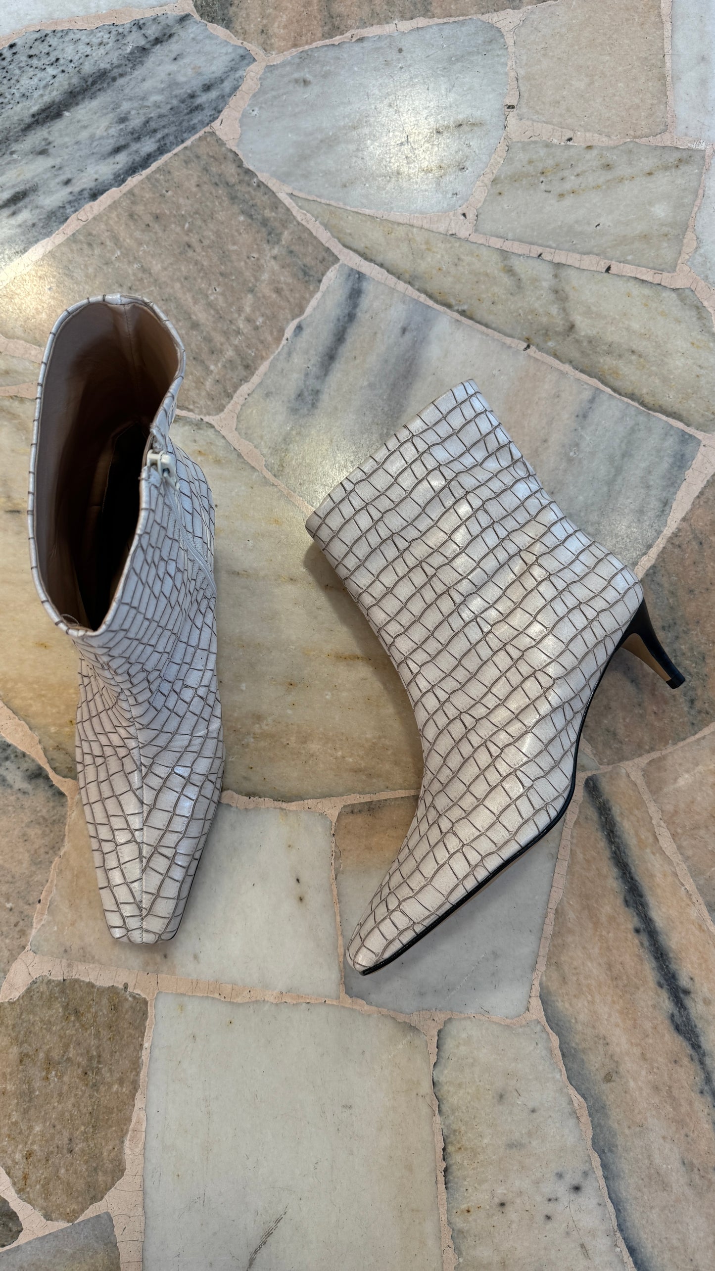 Stivaletto crocco panna