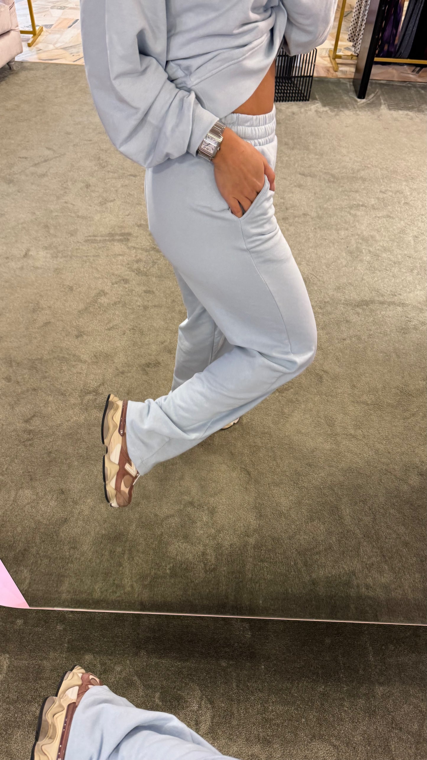 Joggers azzurri wide leg jx