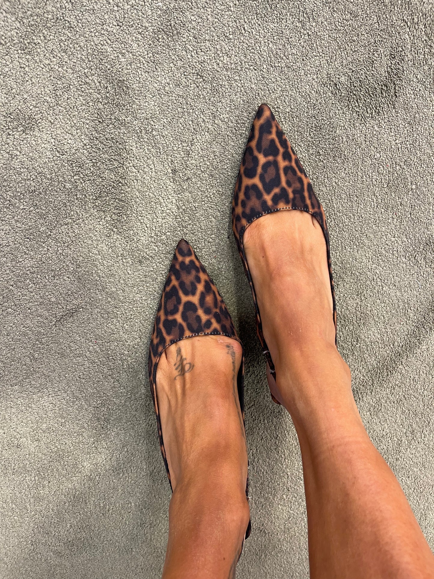 Slingback leopardate