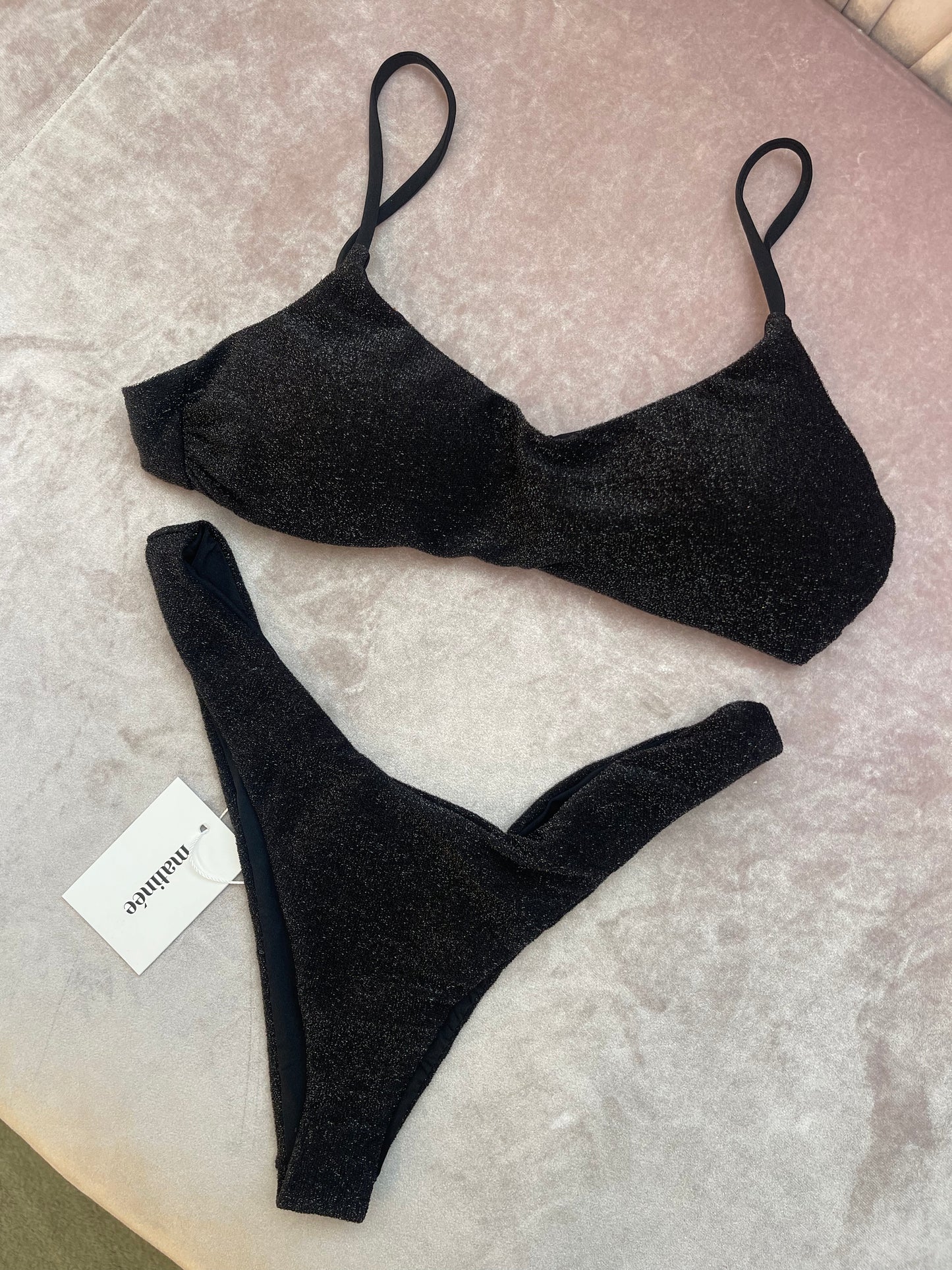 Bikini fascia nero lurex Matinée