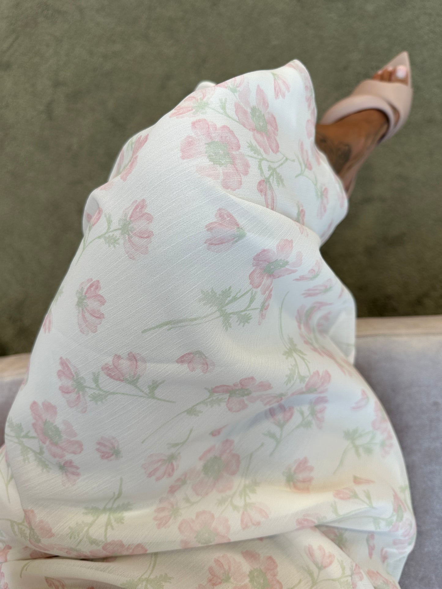 Abito lungo everyday bianco floreale