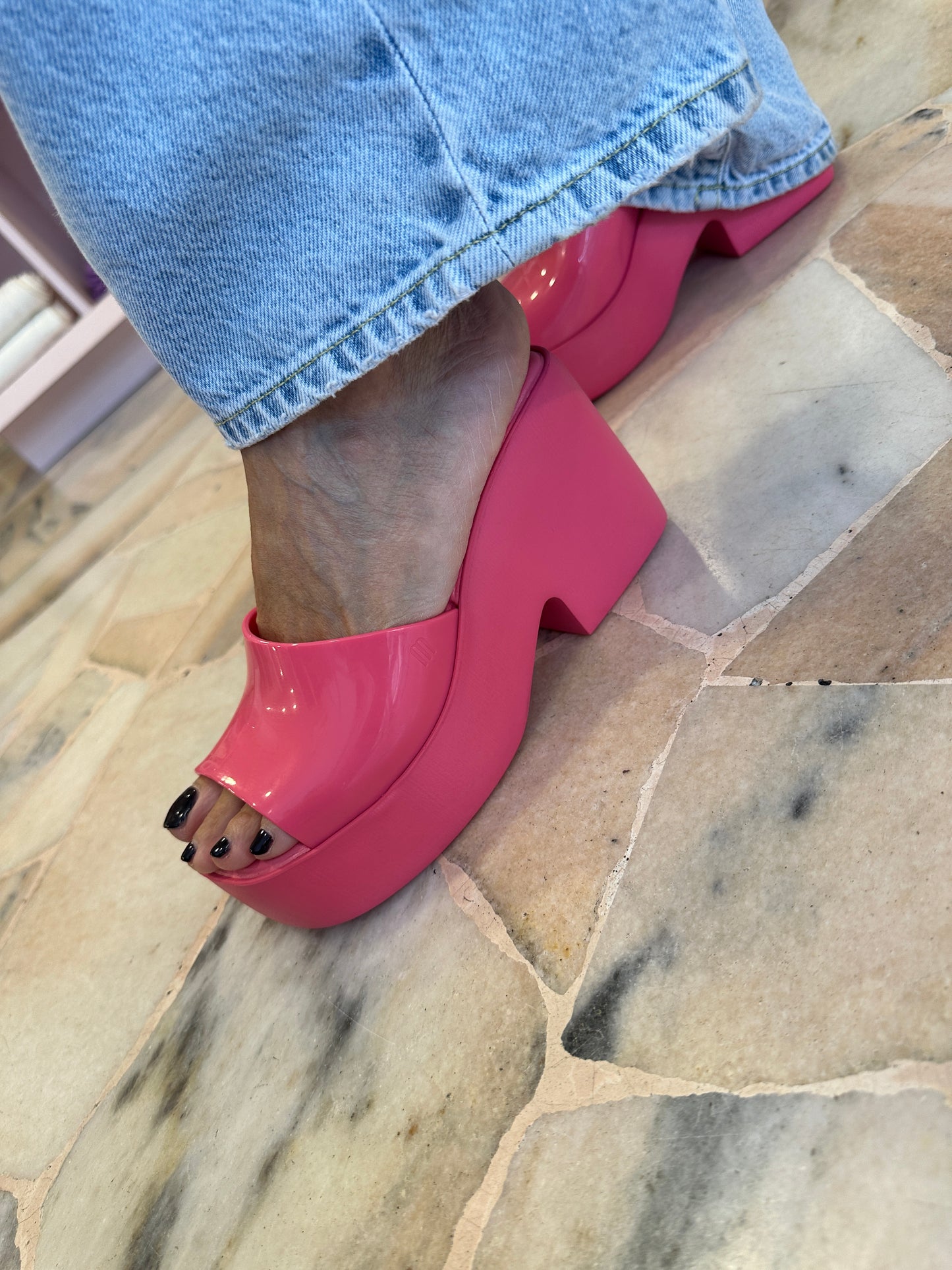 Platform ciabatta rosa cicca