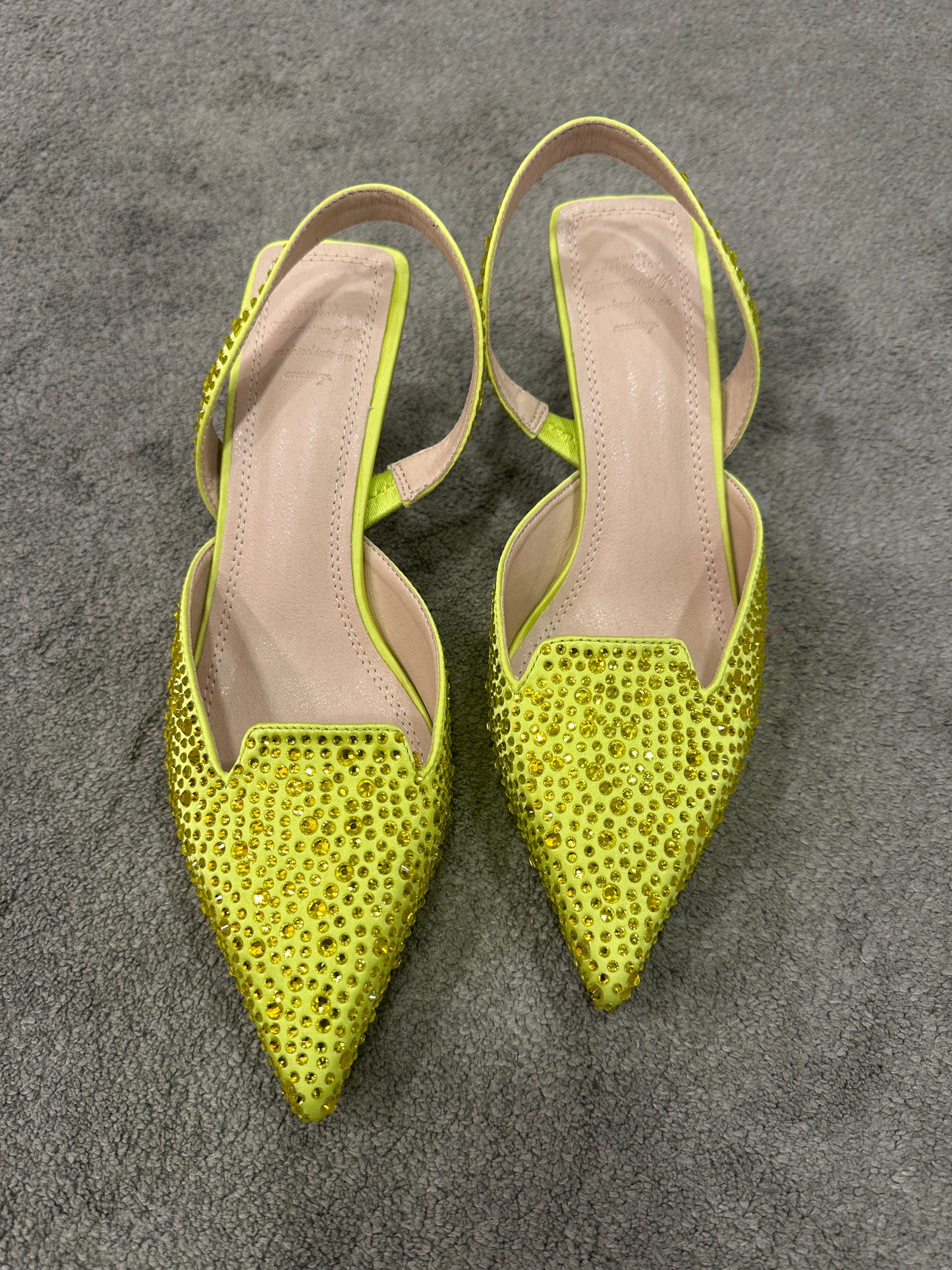 Slingback lime crystal