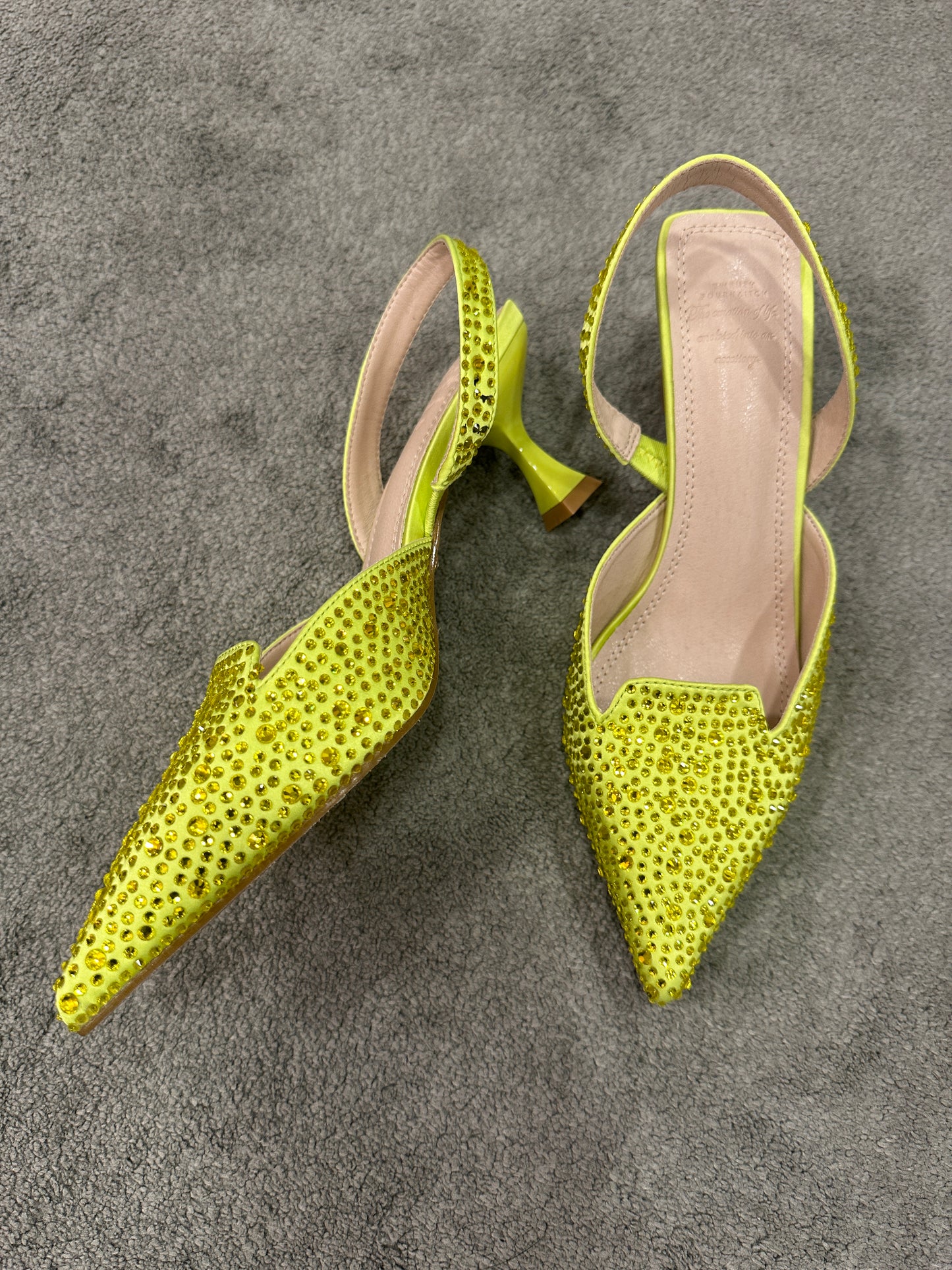 Slingback lime crystal
