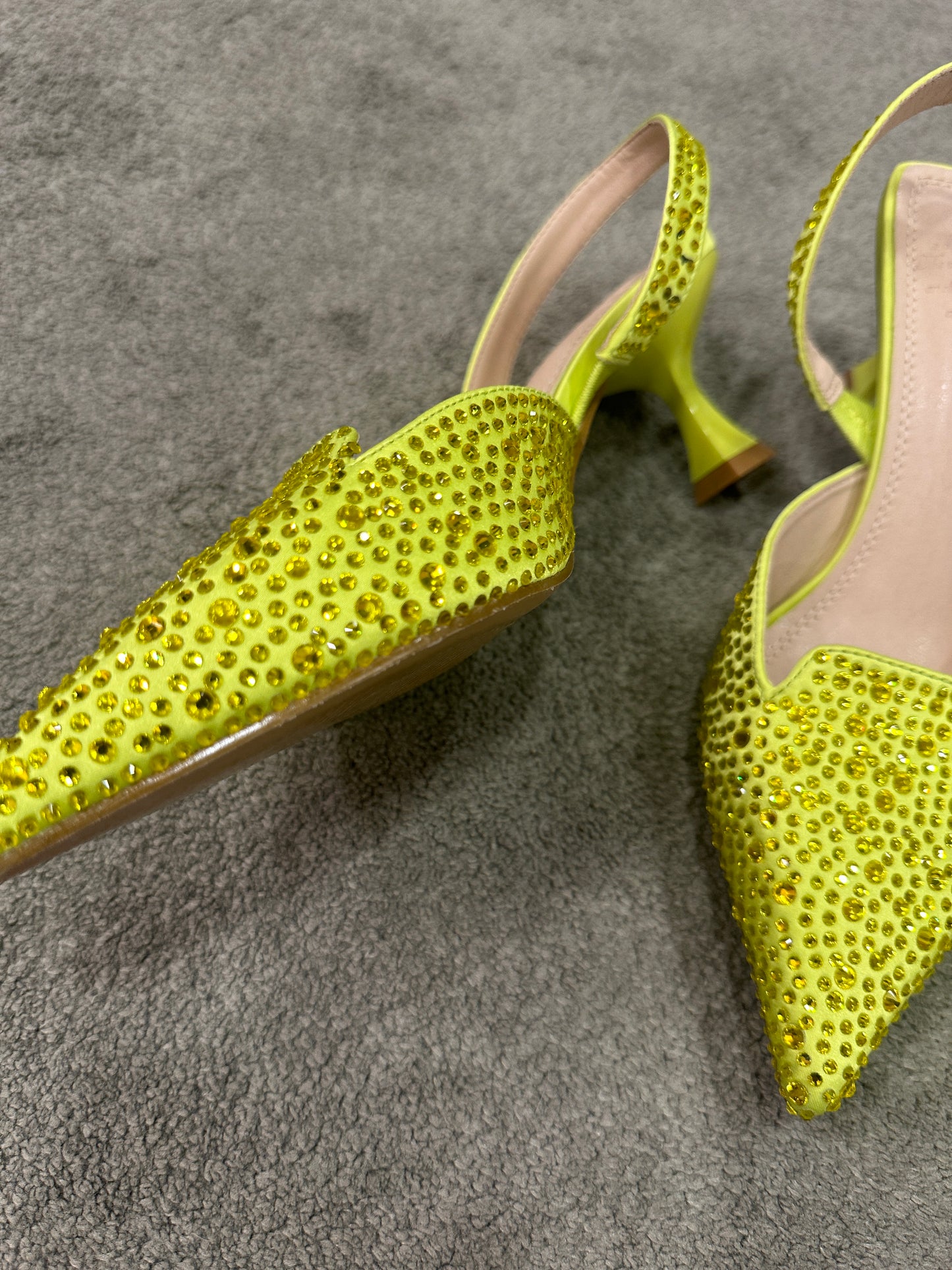 Slingback lime crystal