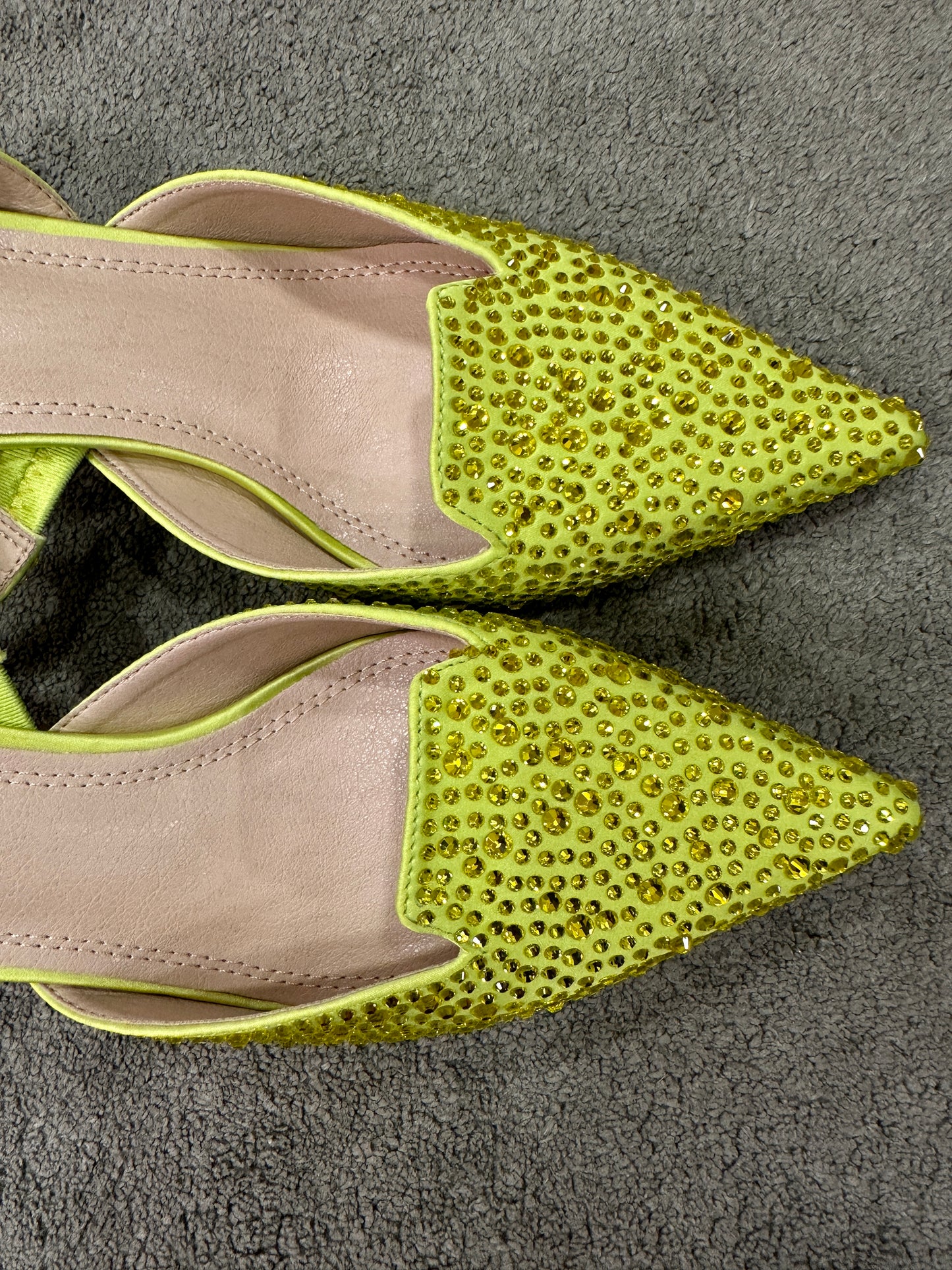 Slingback lime crystal