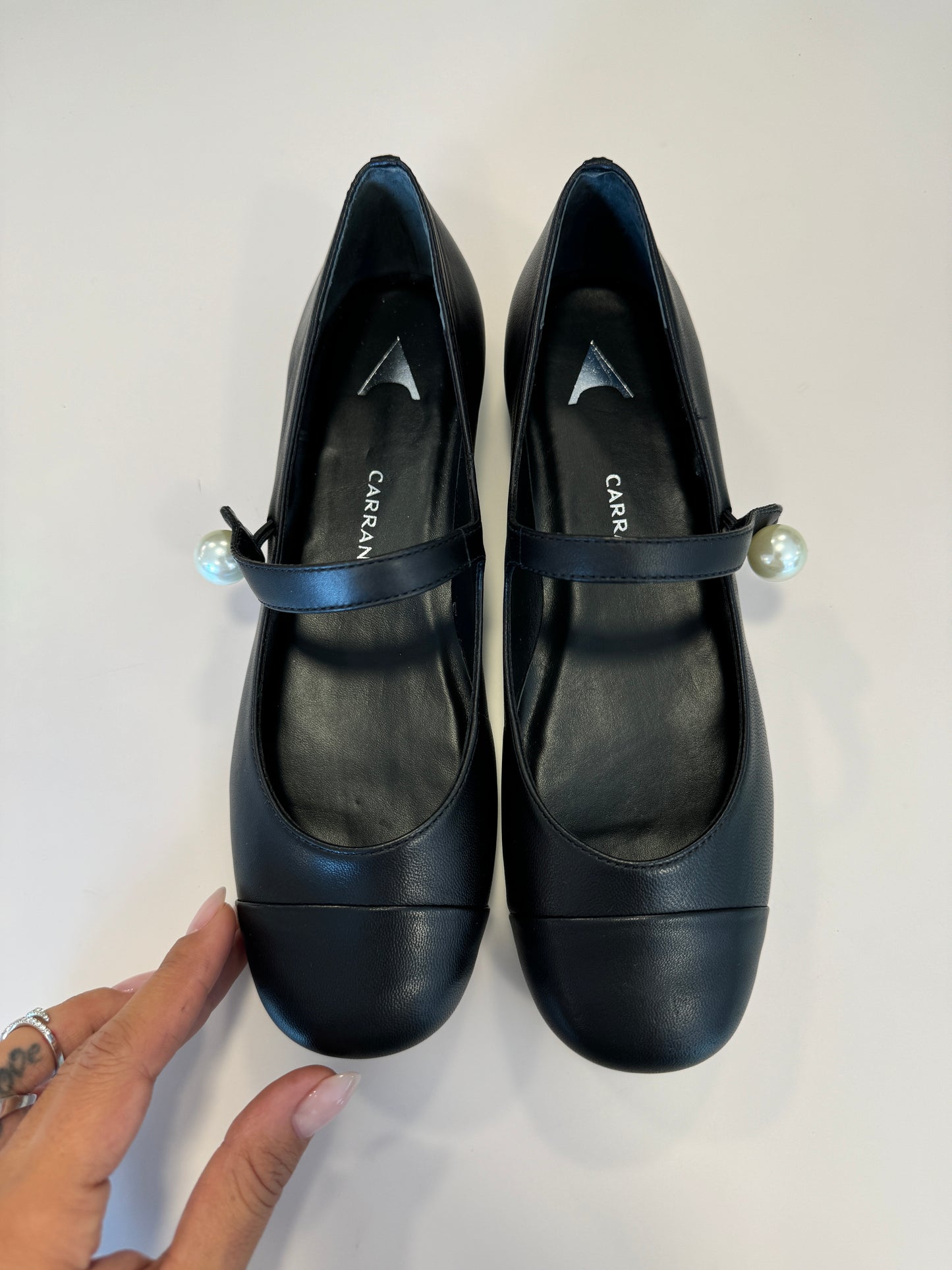 Ballerina coco nera con punta opaca