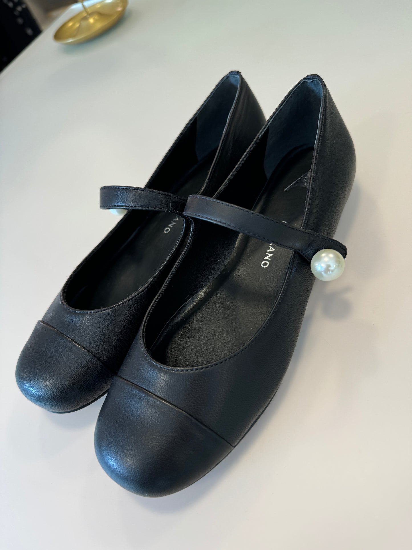 Ballerina coco nera con punta opaca