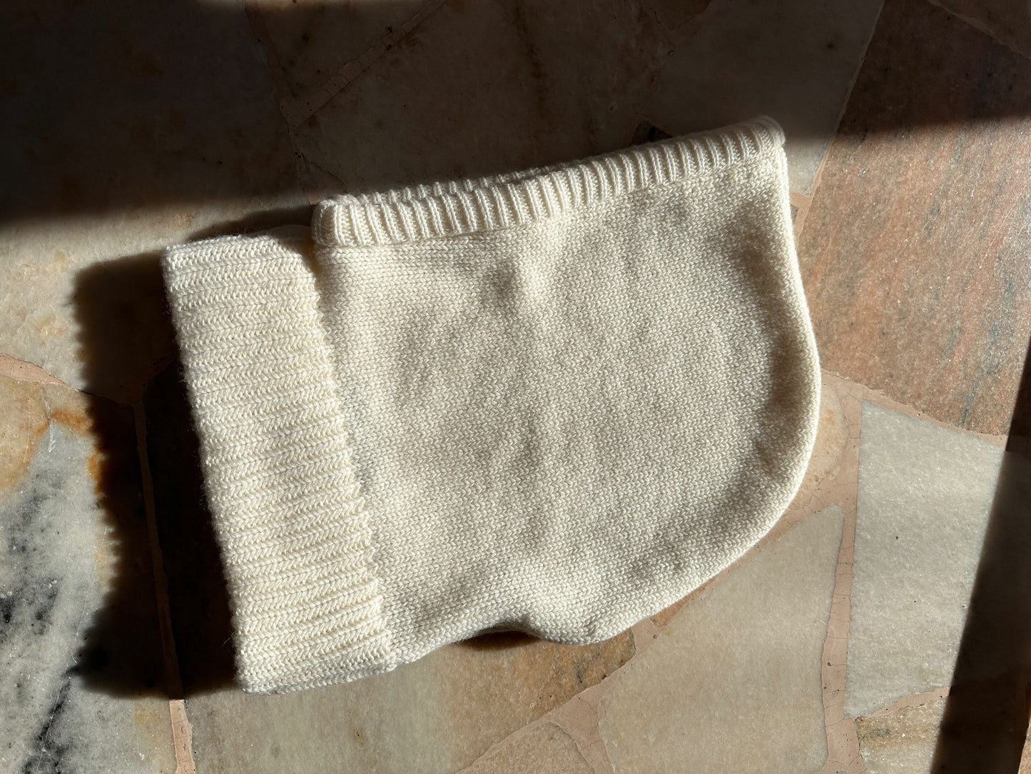 Balaclava in lana panna