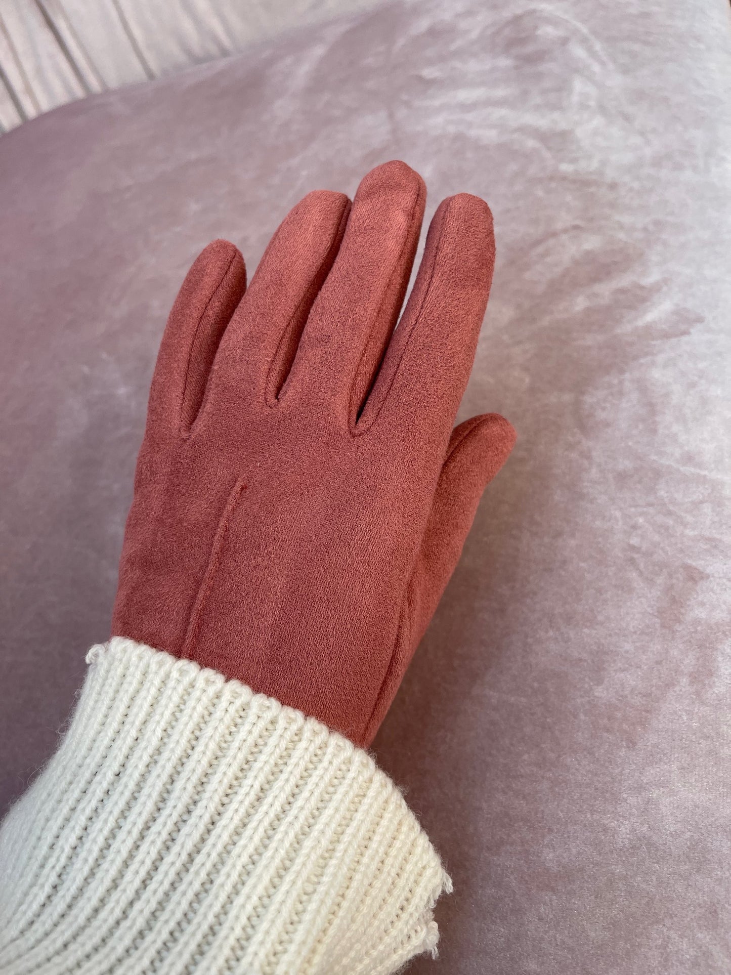 Guanti scamosciati