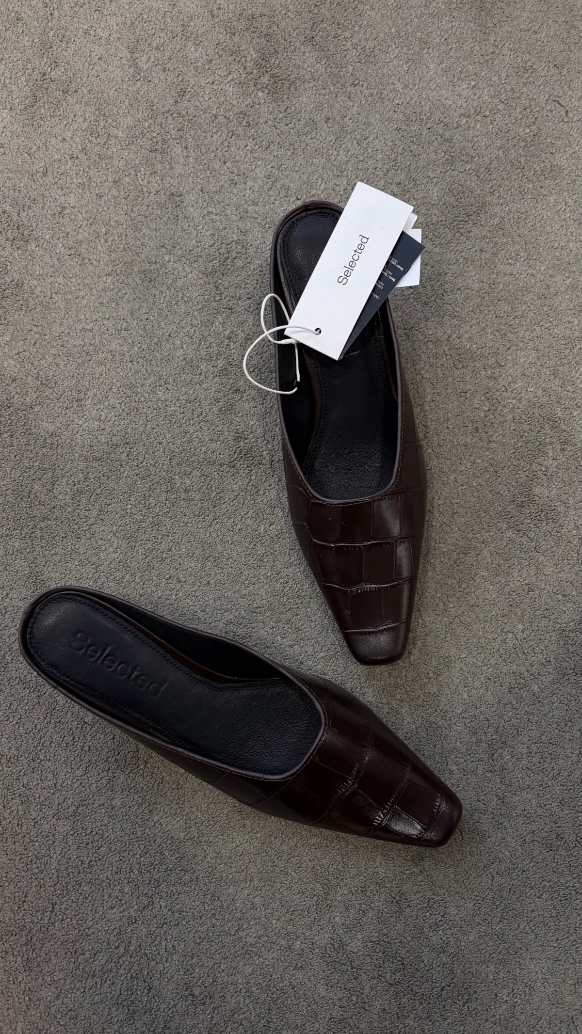 Mules marrore in pelle crocco sl