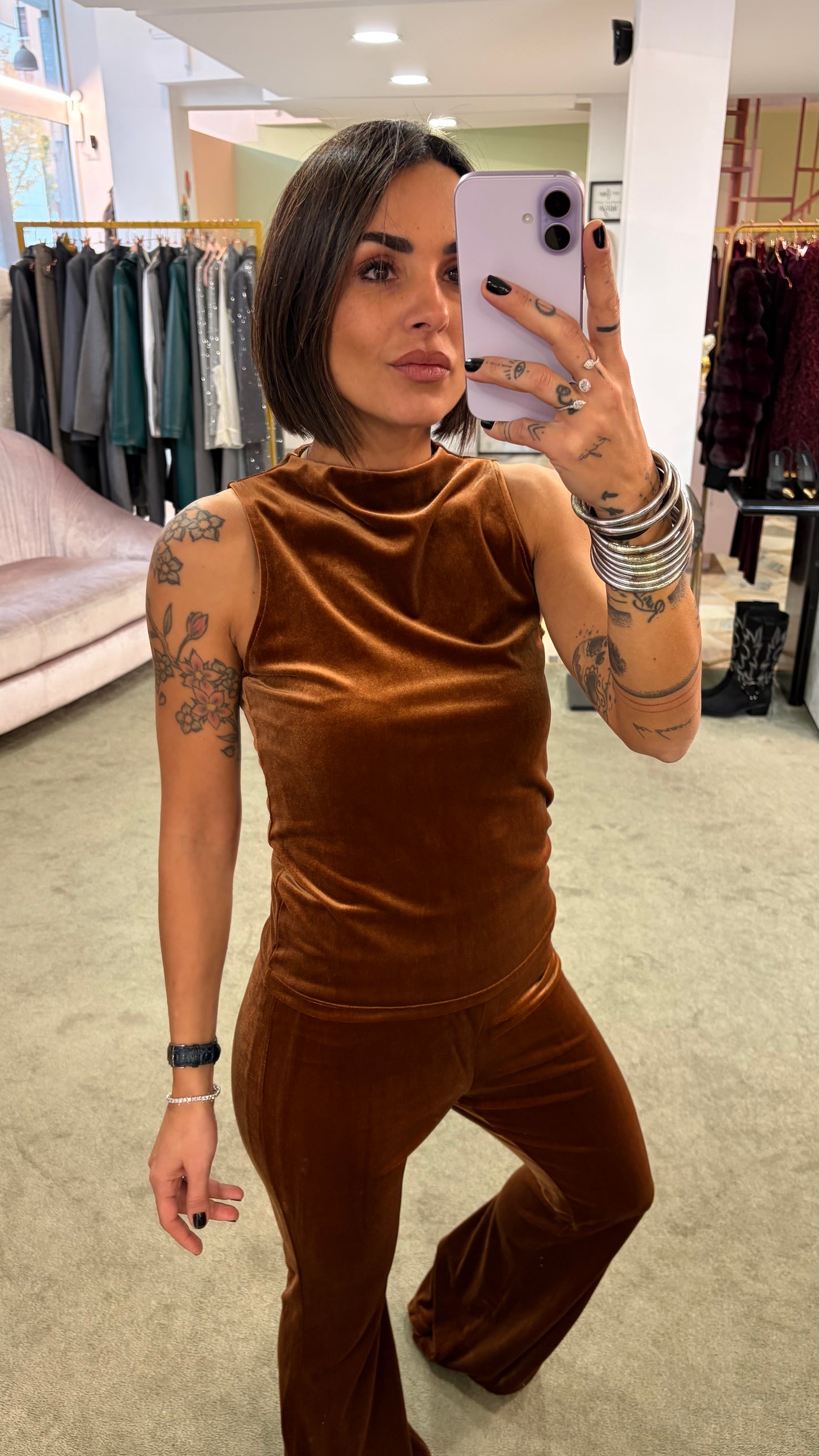 Canotta ruggine in velluto Don't@Me