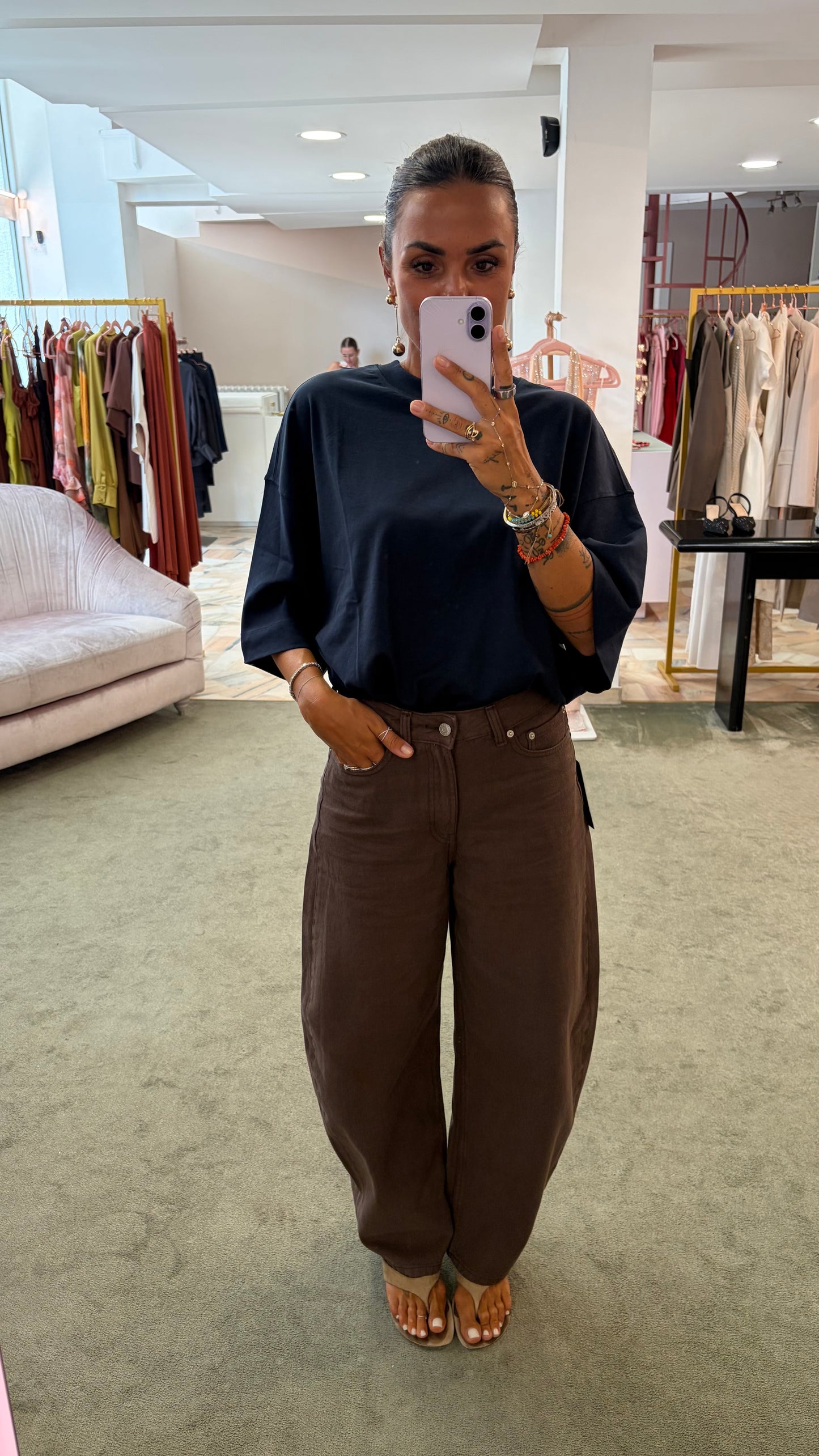 Jeans sakai baggy marrone jx
