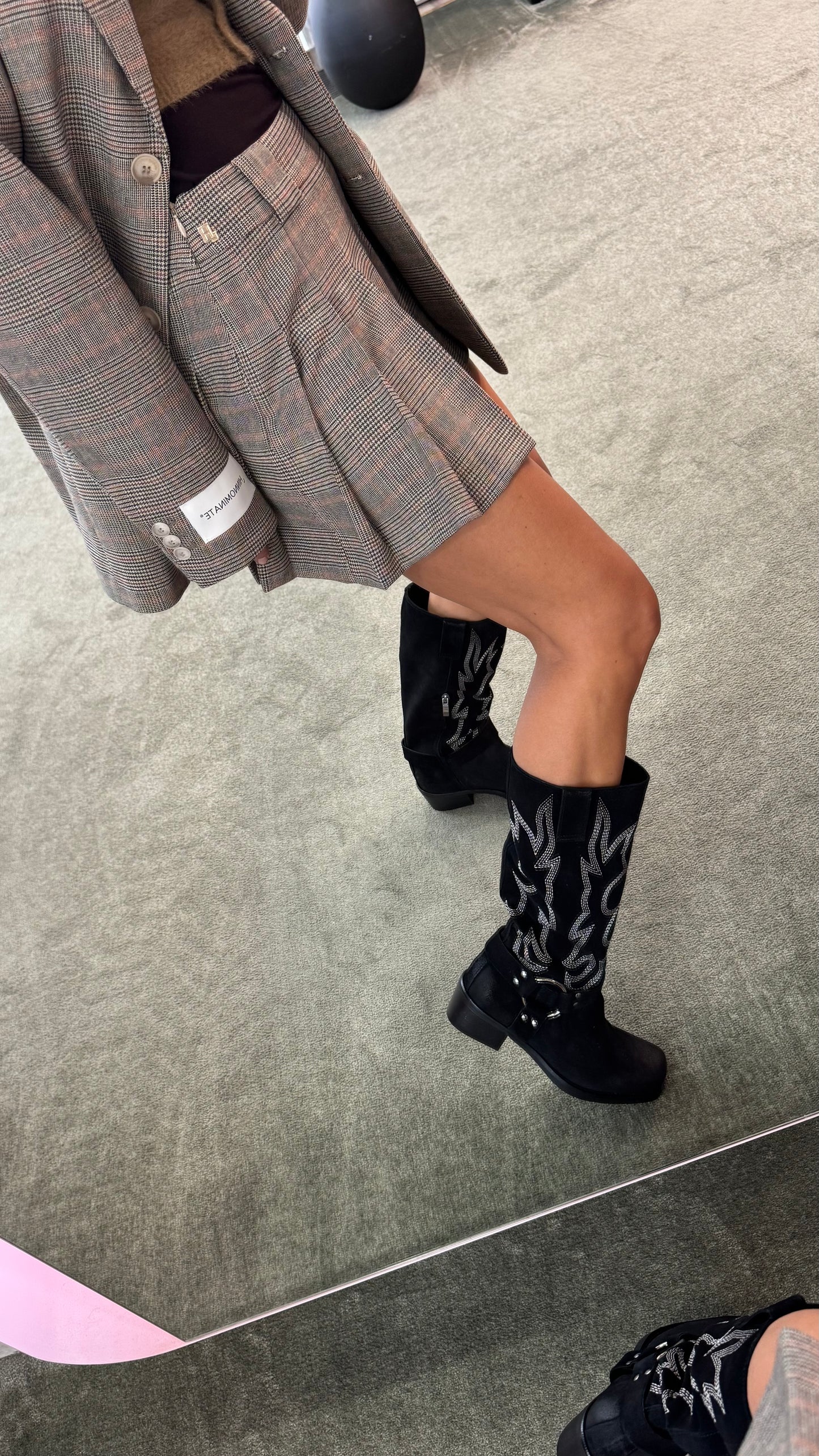 Gonna in principe di galles a pieghe Hinnominate