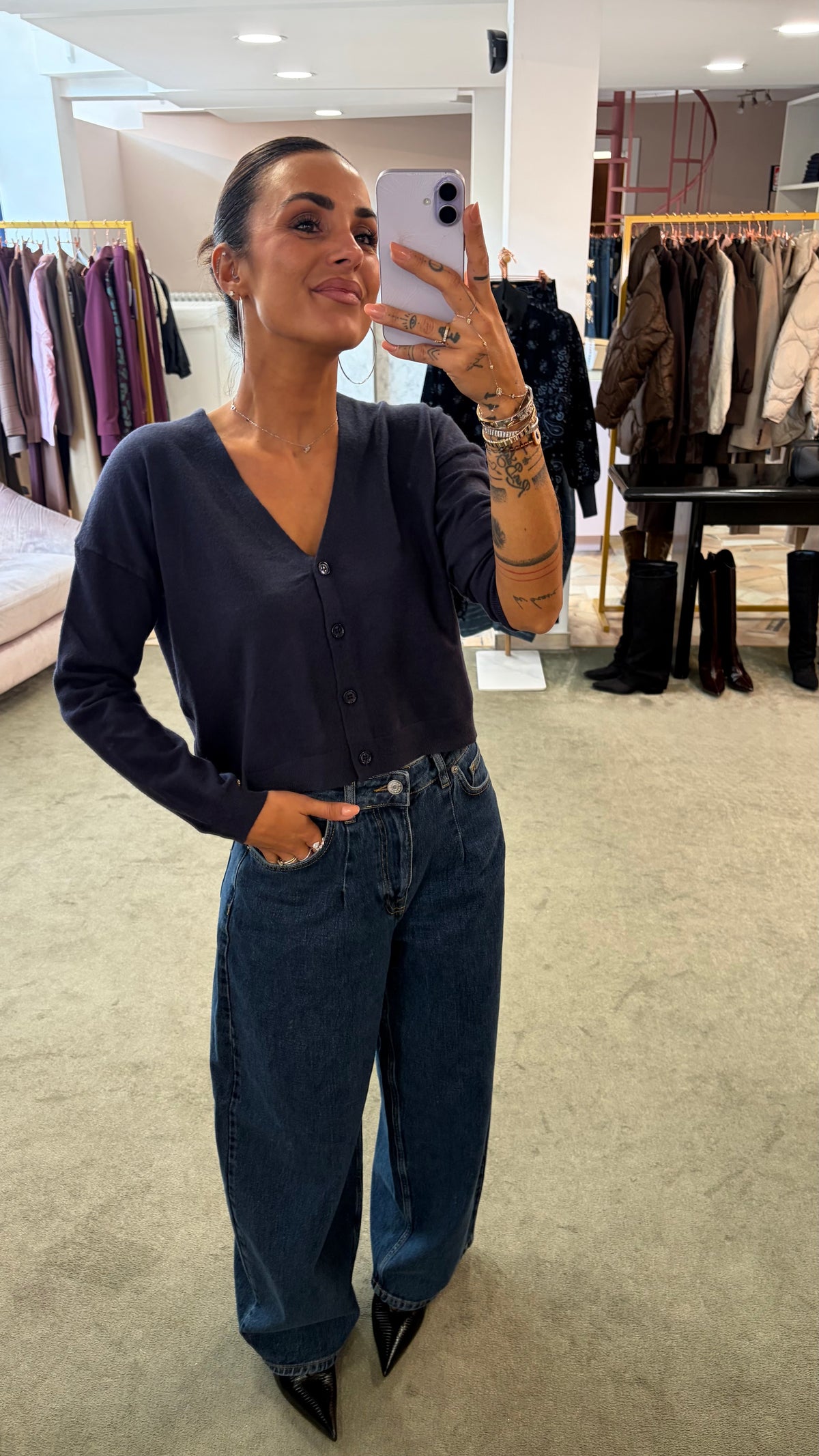 Jeans nanet denim medio barrel loose sl