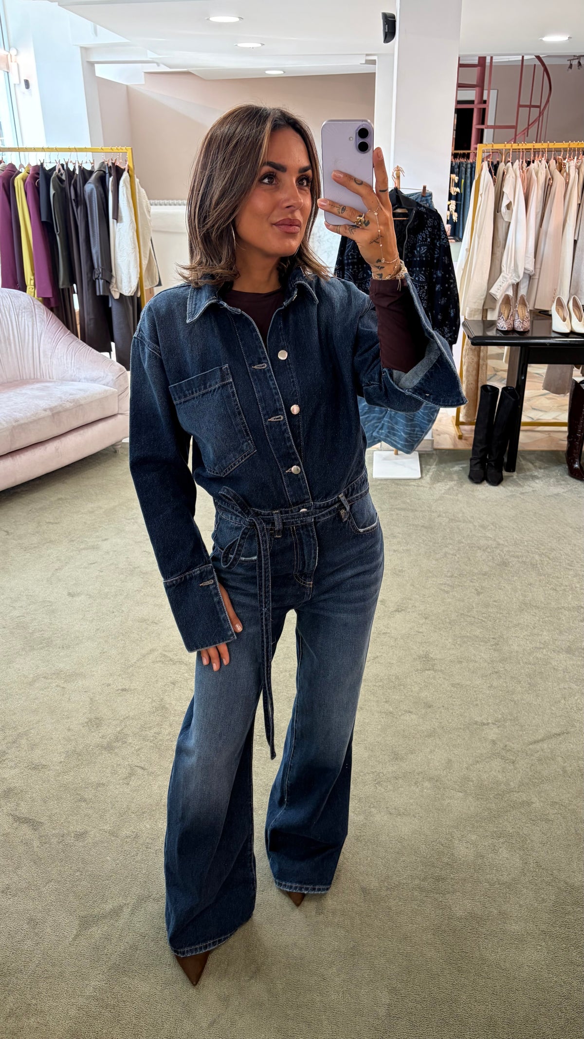 Jumpsuit anya blu scuro Icon Denim